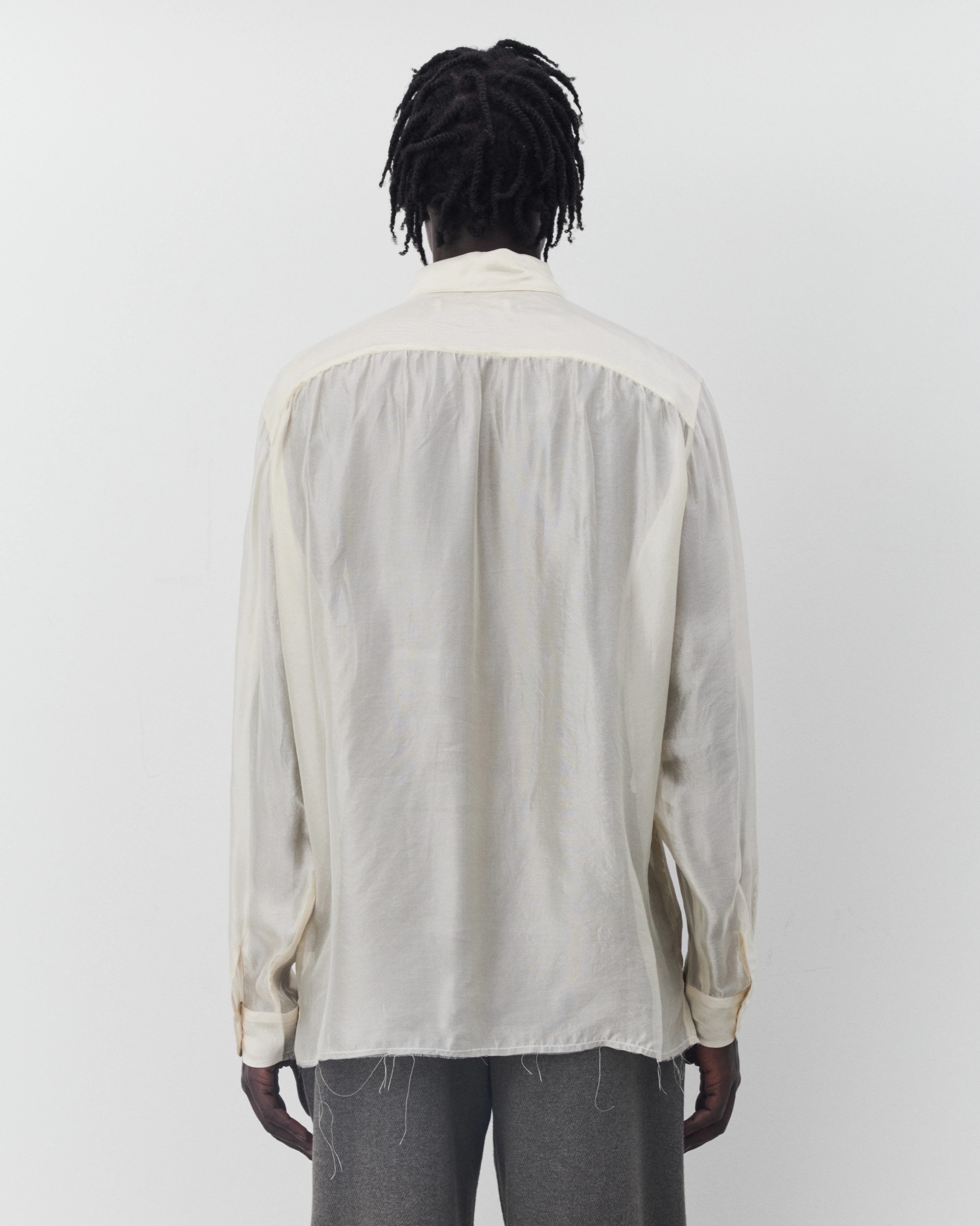 Our Legacy - Men's Tuxedo Every Shirt - (Moonlit Pearl Shimmer Gauze)