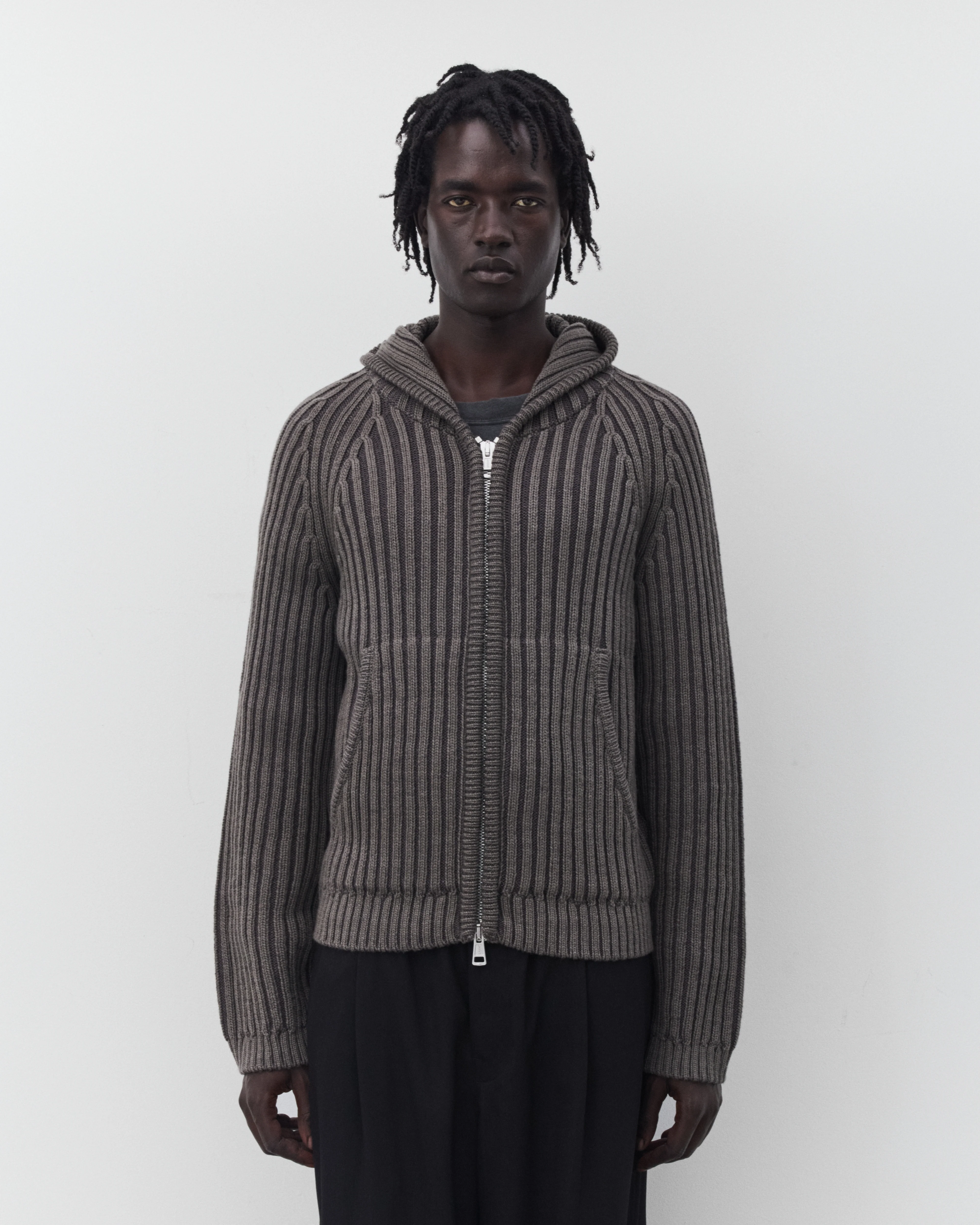 Our Legacy - Men's Level Hood - (Sage Stripe Dry Merino Wool)