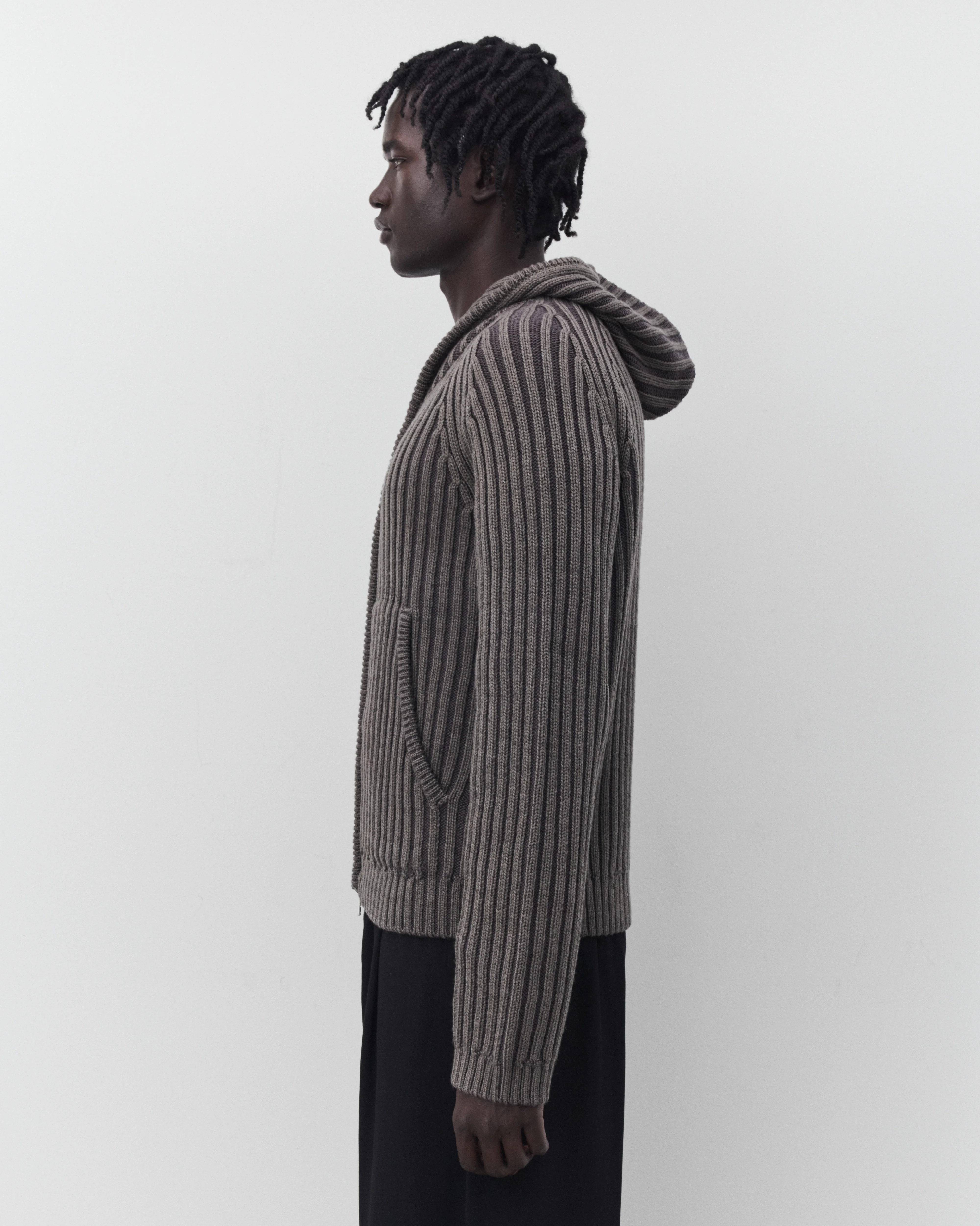 Our Legacy - Men's Level Hood - (Sage Stripe Dry Merino Wool)