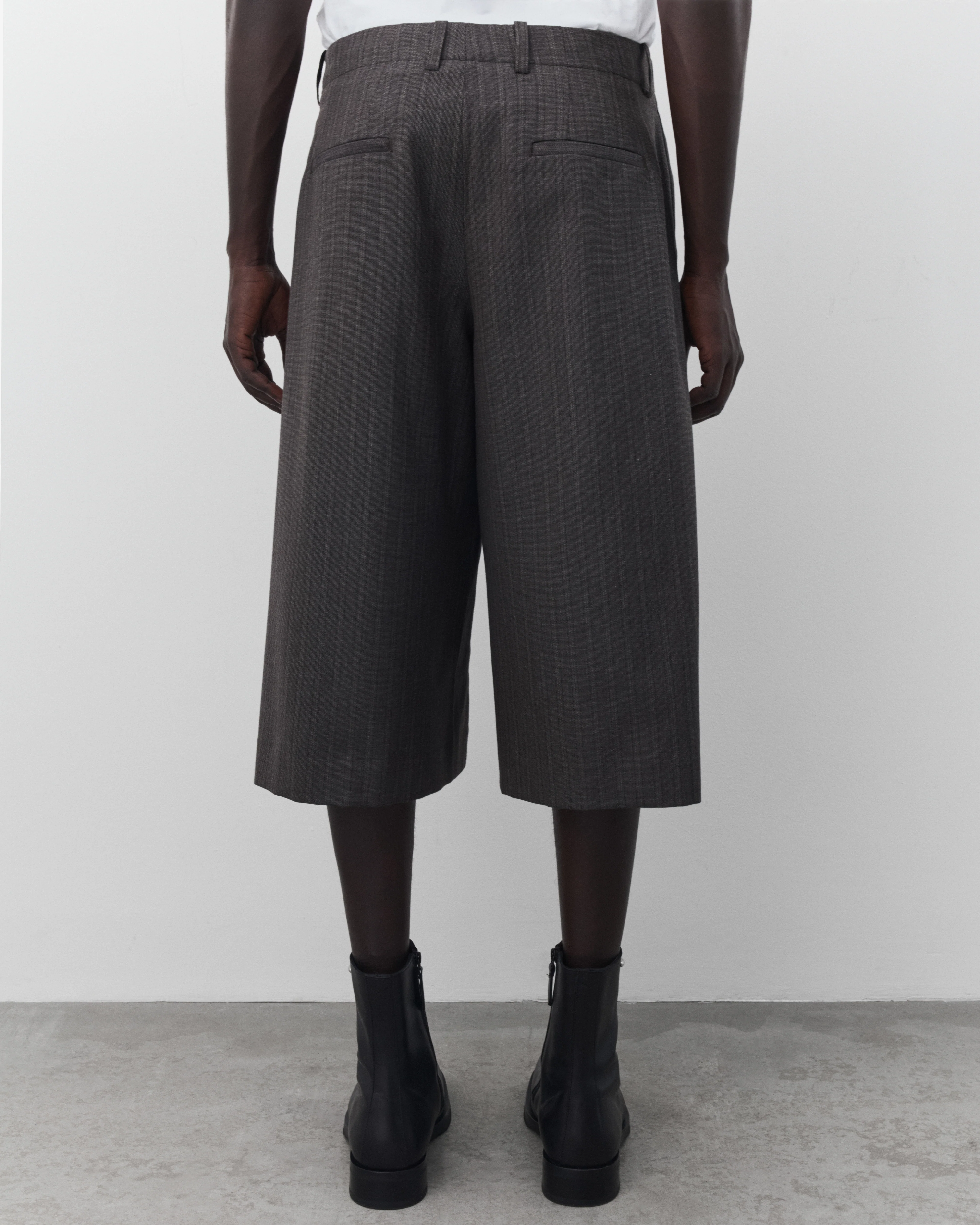 Our Legacy - Men's Split Shorts - (Phase Stripe Motion Woolcot)