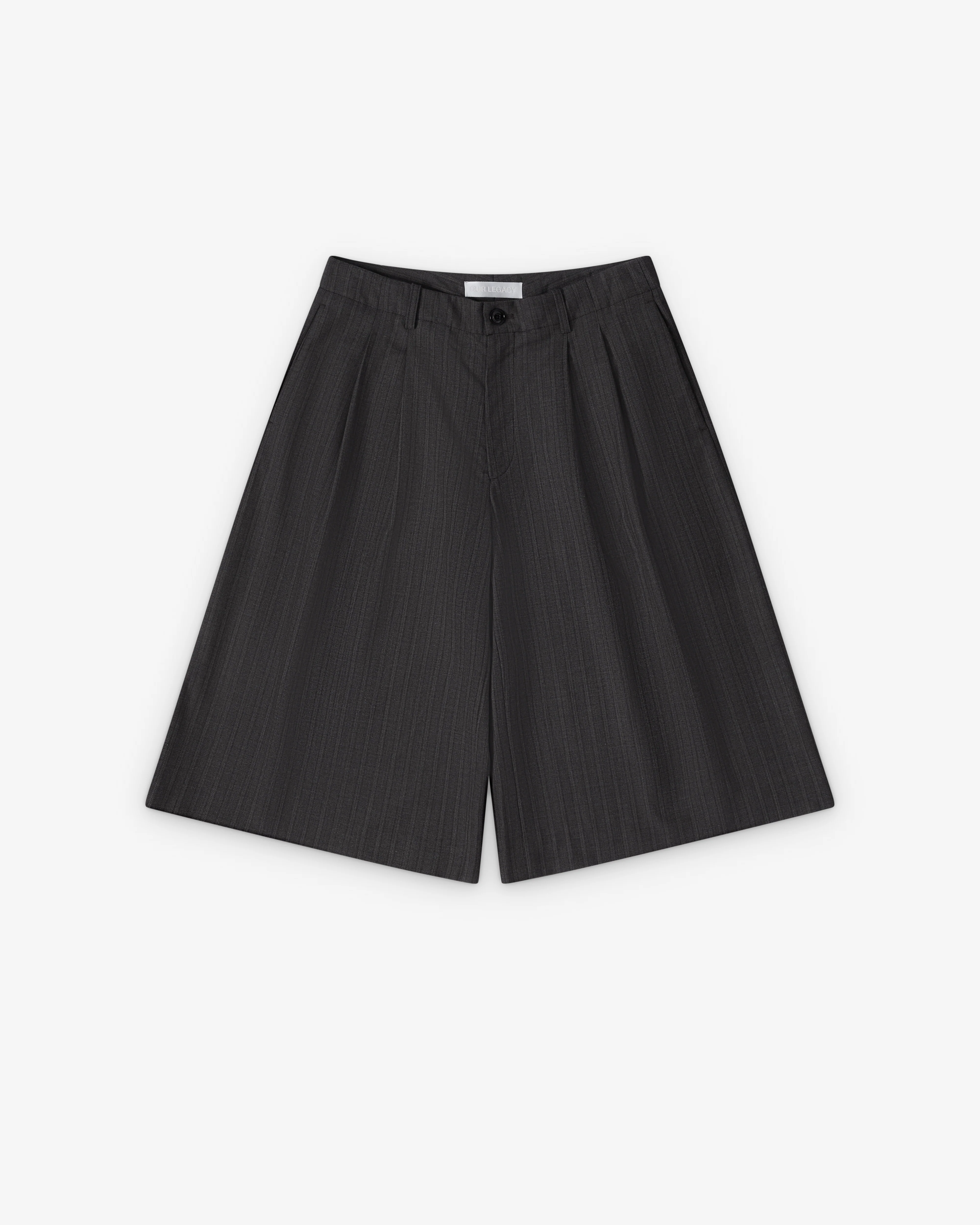 Our Legacy - Men's Split Shorts - (Phase Stripe Motion Woolcot)