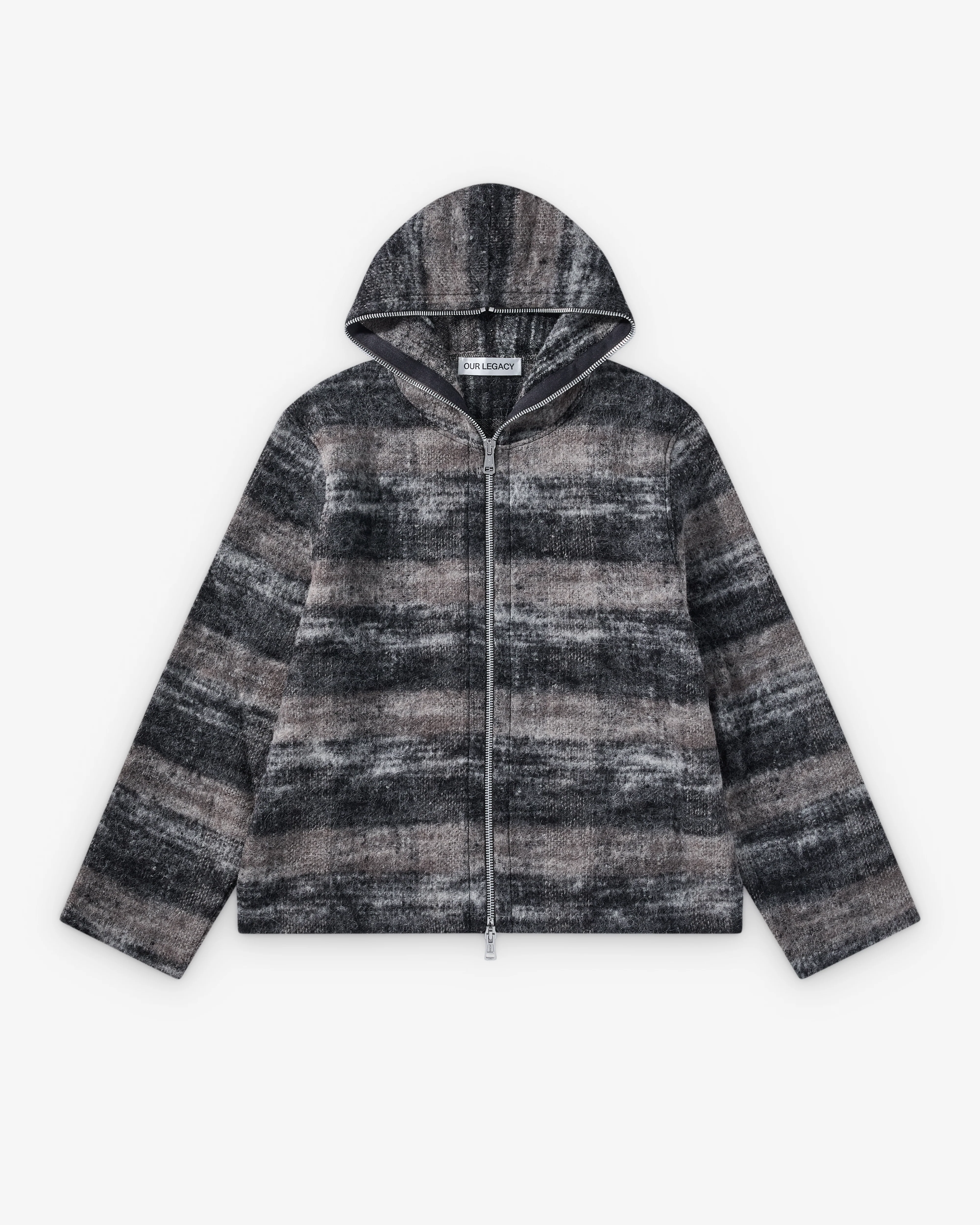 Our Legacy - Men's Full Zip Hood - (Night Woods Check Lofty Wool)