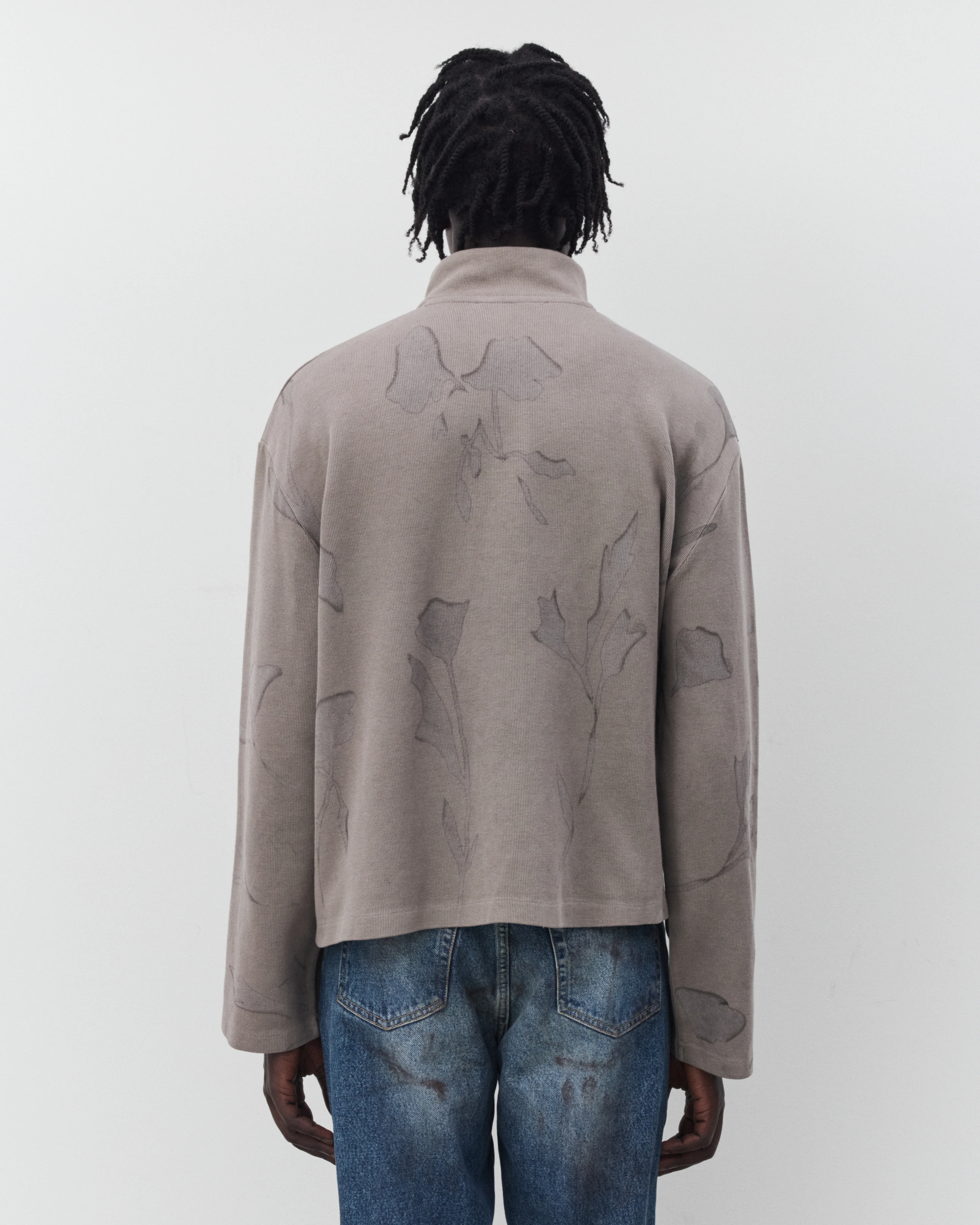 Our Legacy - Men's Shrunken Fullzip - (Silt Flower Athletic Rib)