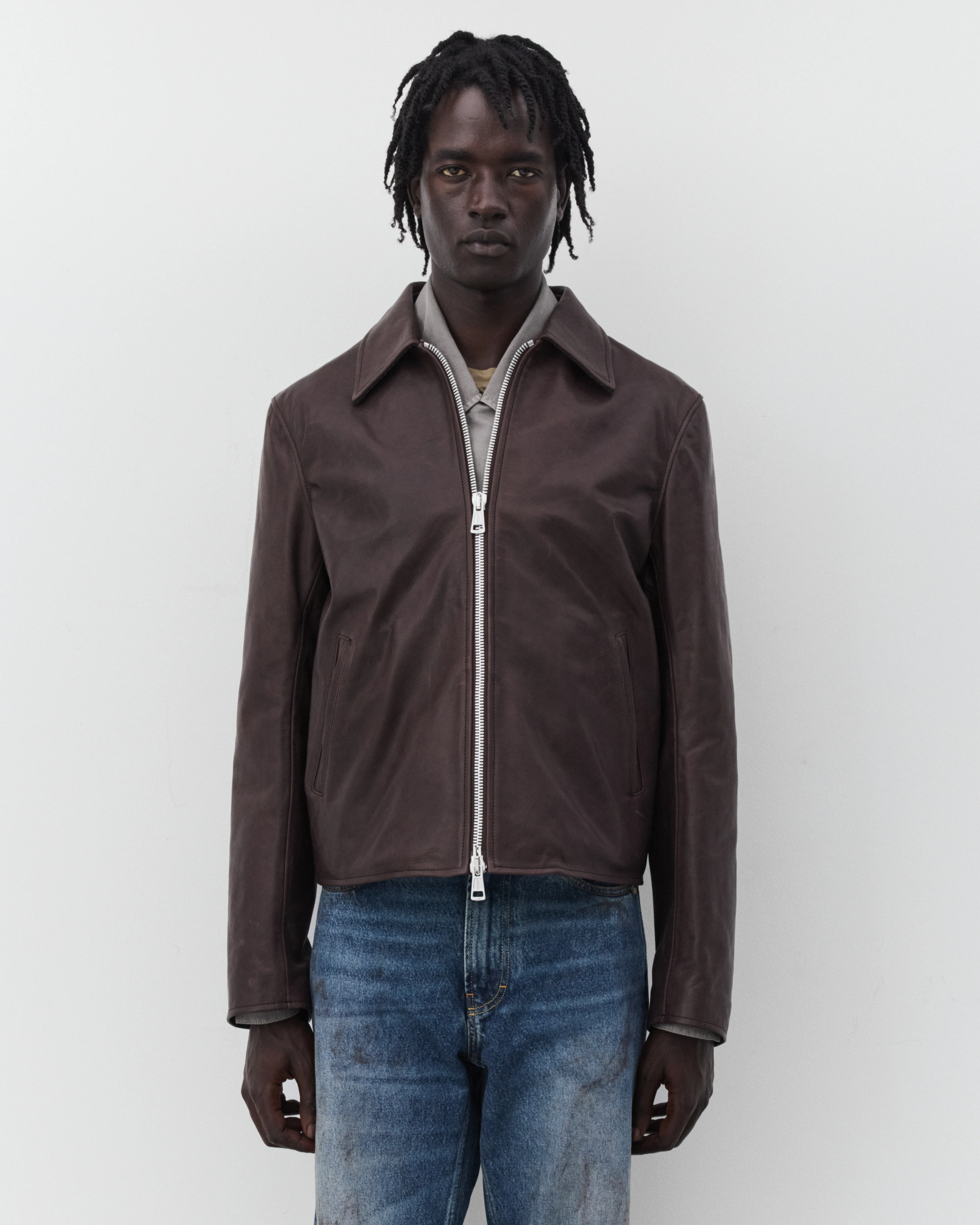 Our Legacy - Men's Mini Jacket - (Matted Brown Waxed Bovine)
