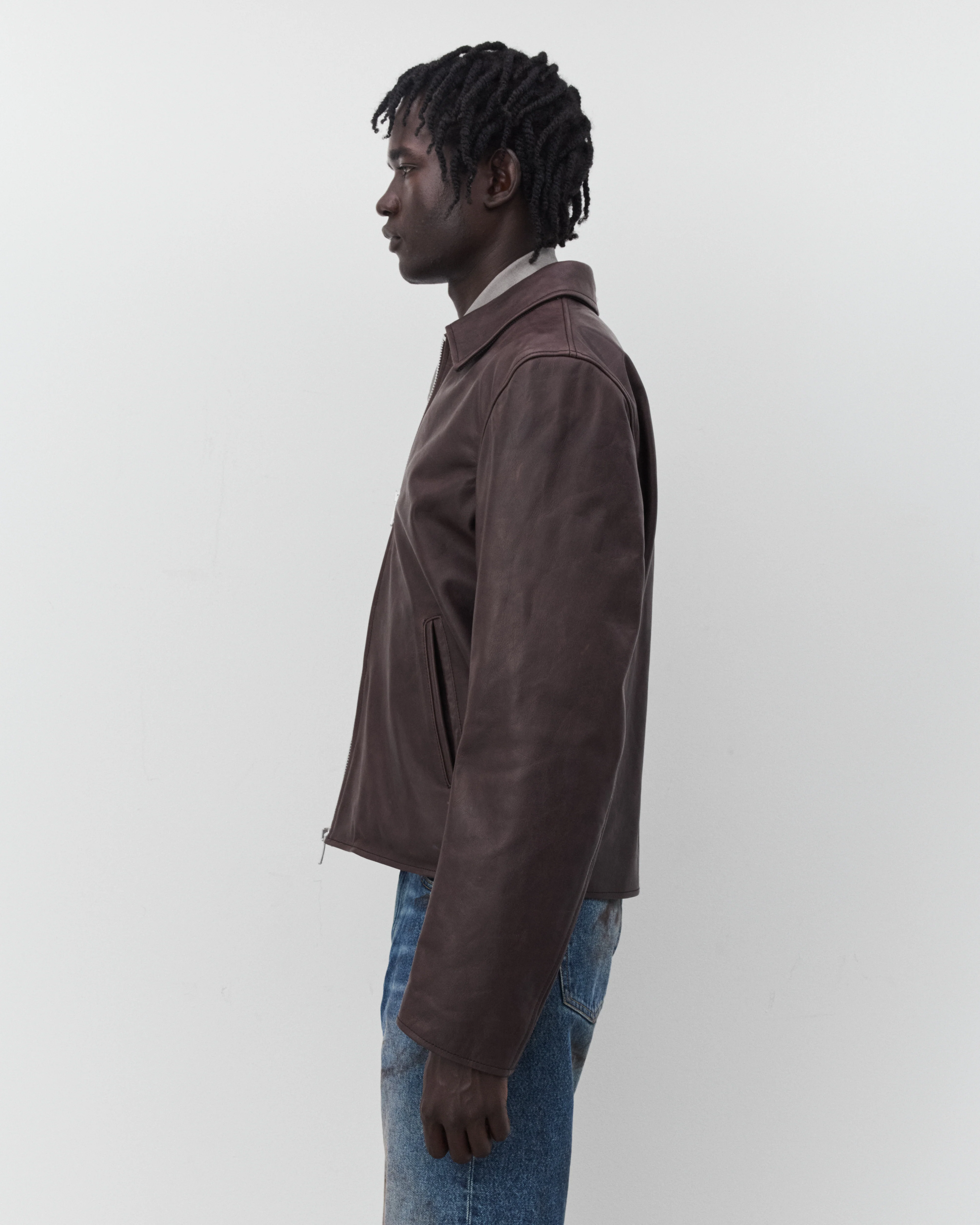 Our Legacy - Men's Mini Jacket - (Matted Brown Waxed Bovine)