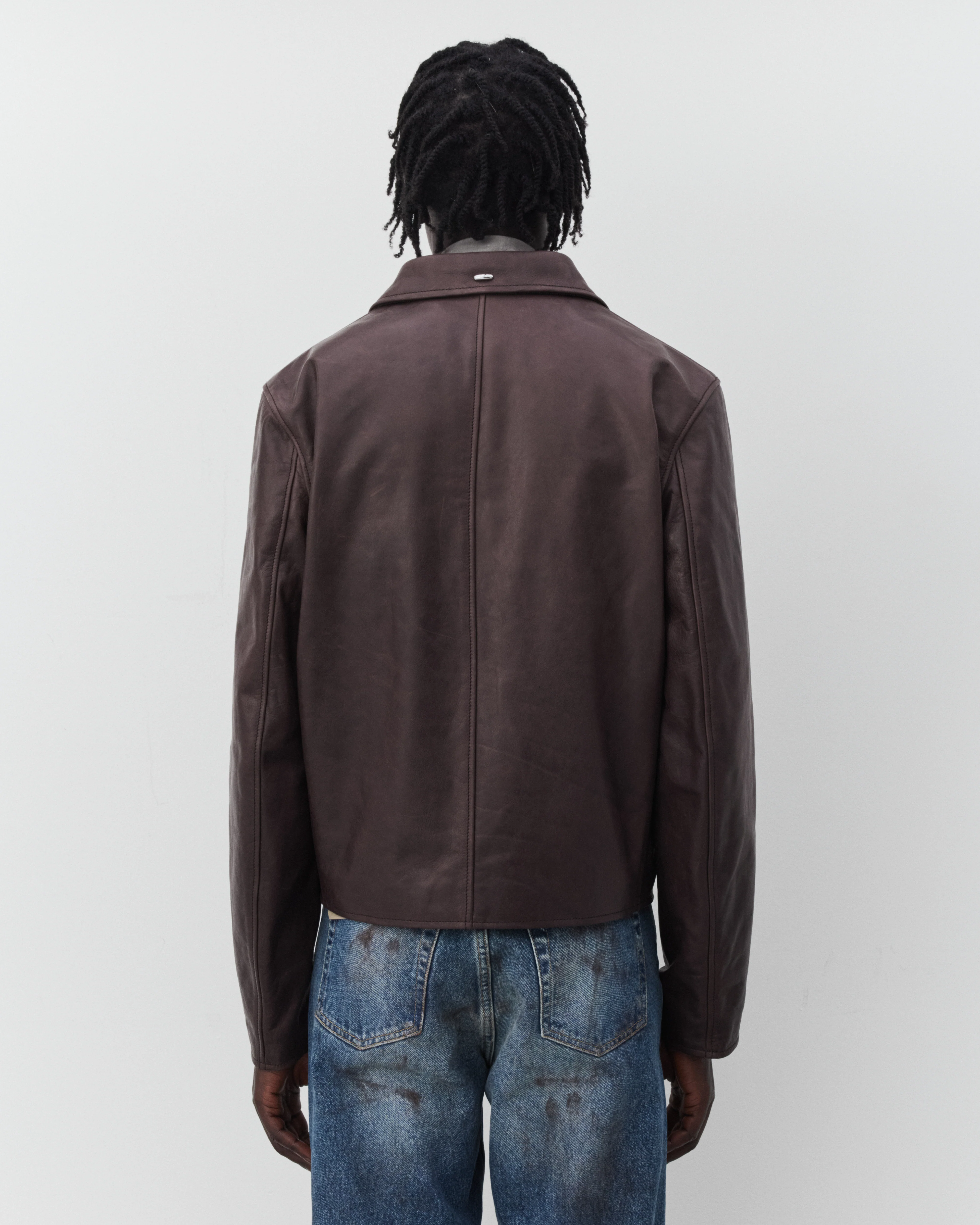 Our Legacy - Men's Mini Jacket - (Matted Brown Waxed Bovine)