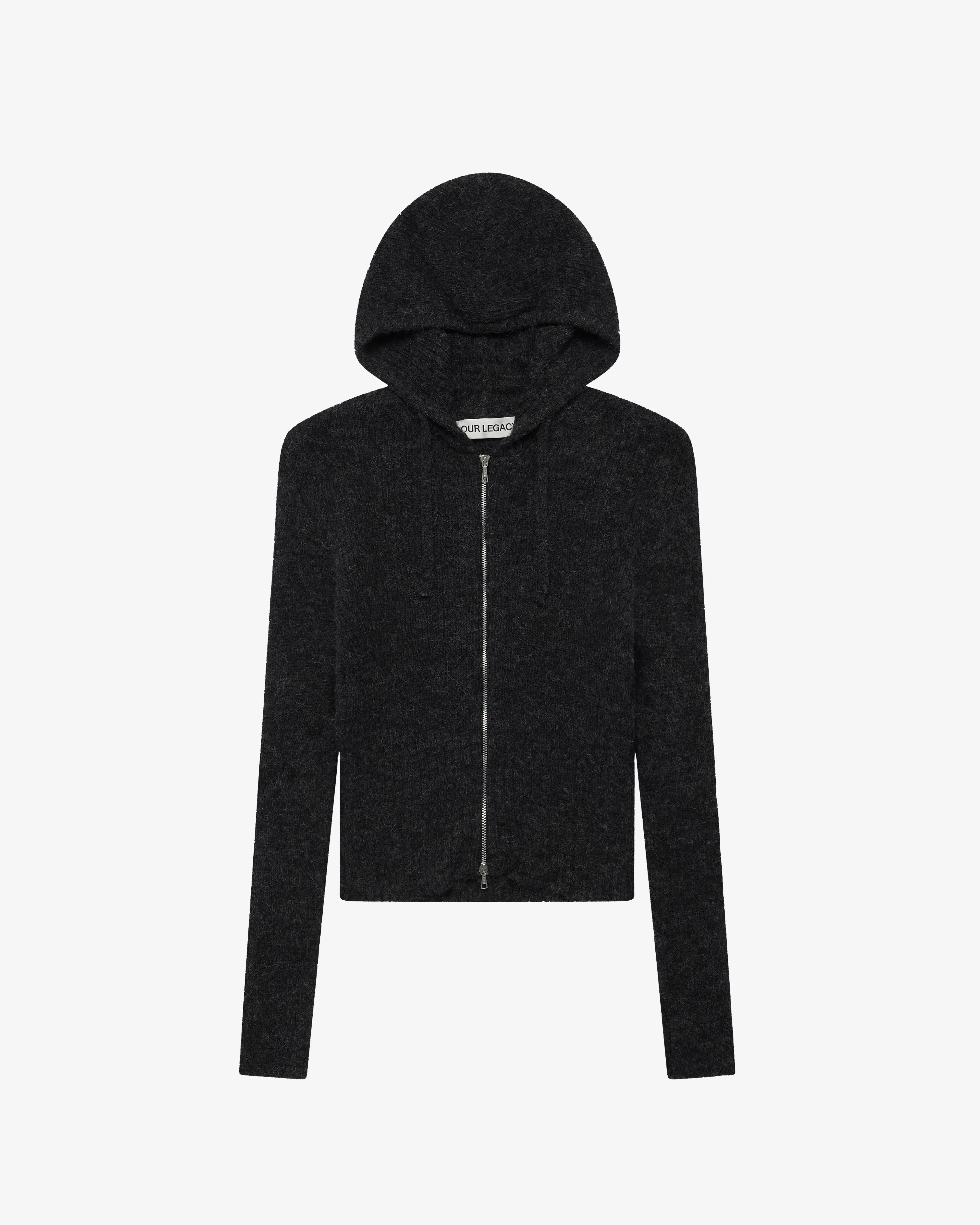 Our Legacy - Women's Compact Hood - (Charcoal Melange Fuzzy Alpaca)