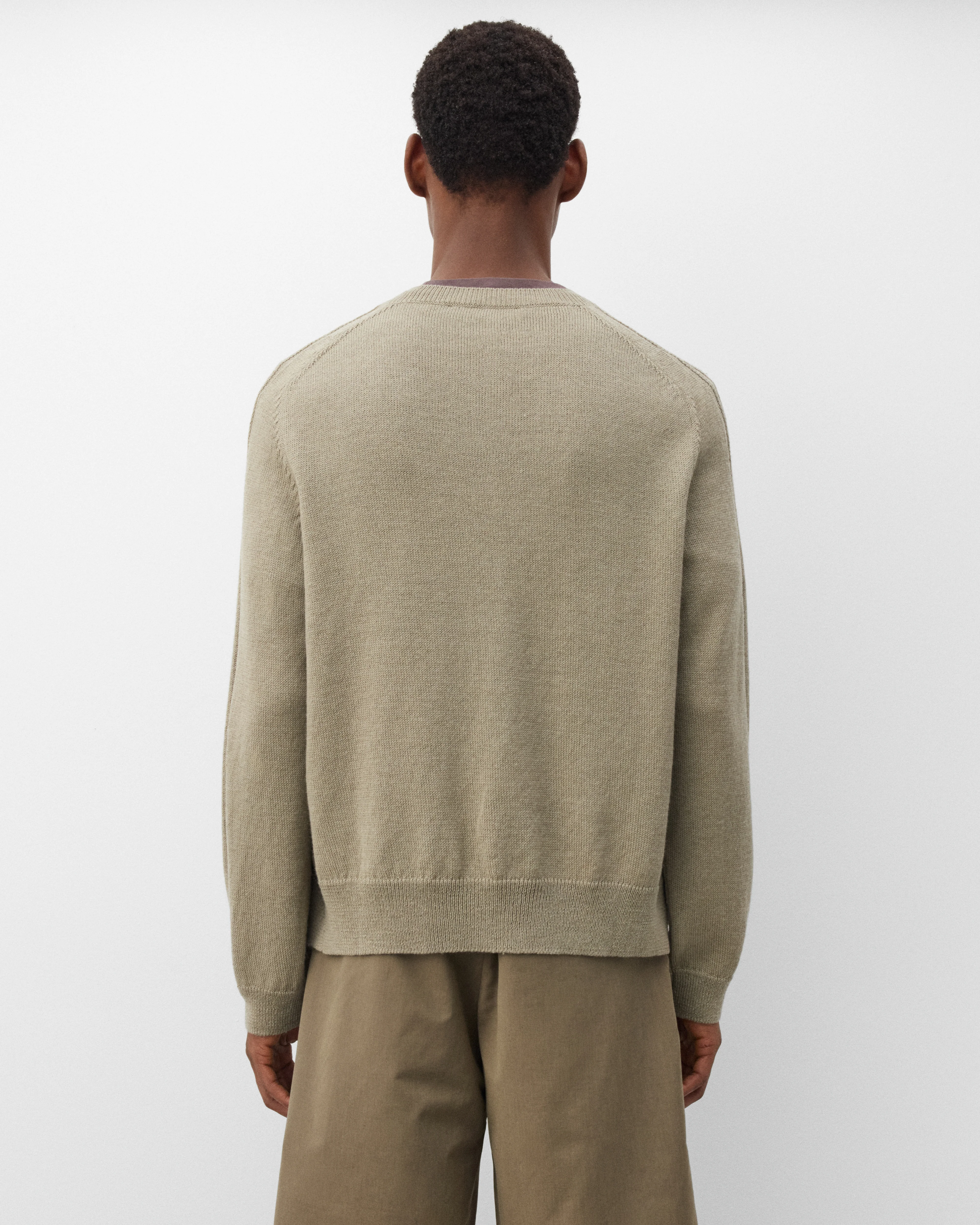 Our Legacy - Men's True Cardigan - (Silver Sage Coarse Linen Wool)