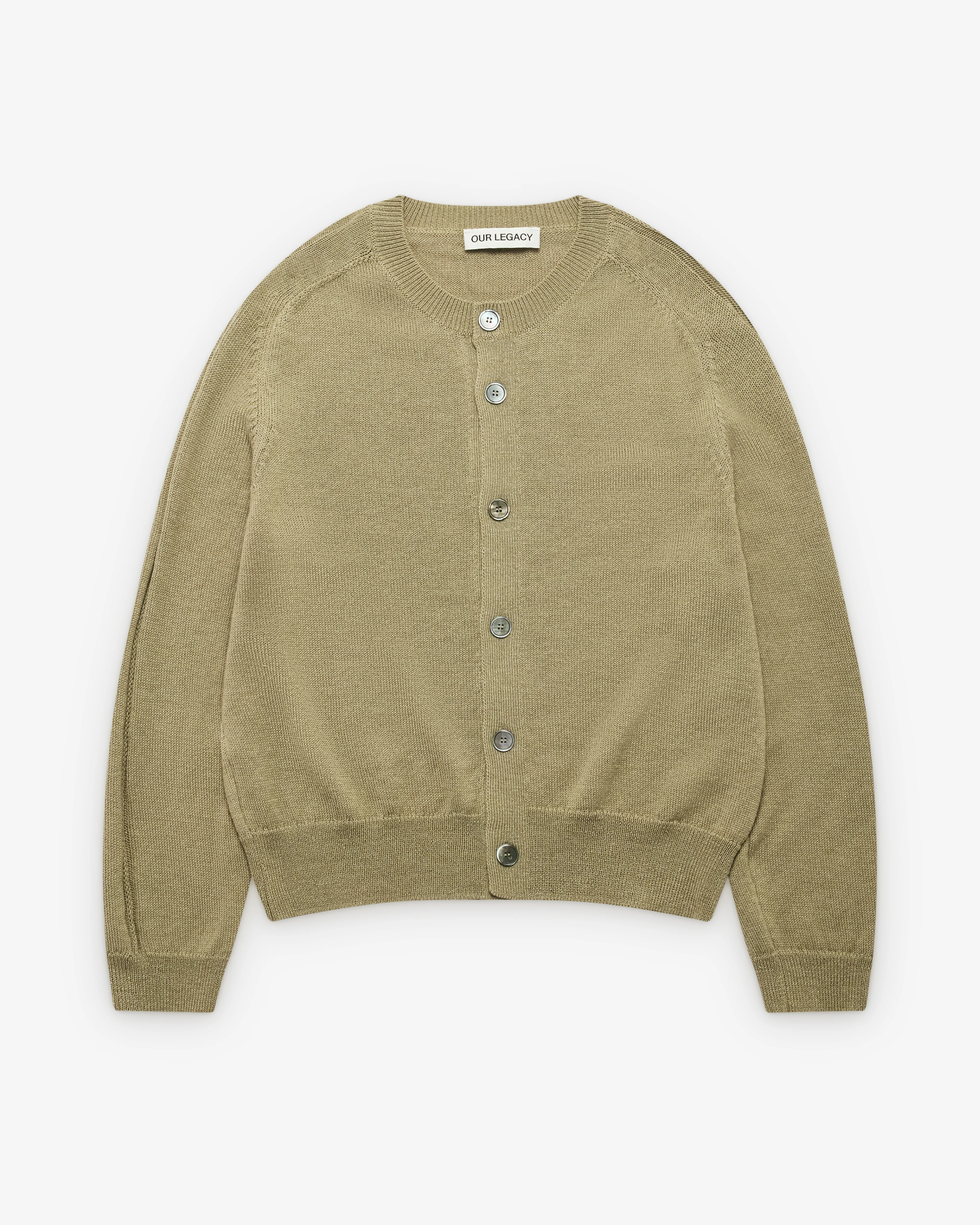 Our Legacy - Men's True Cardigan - (Silver Sage Coarse Linen Wool)