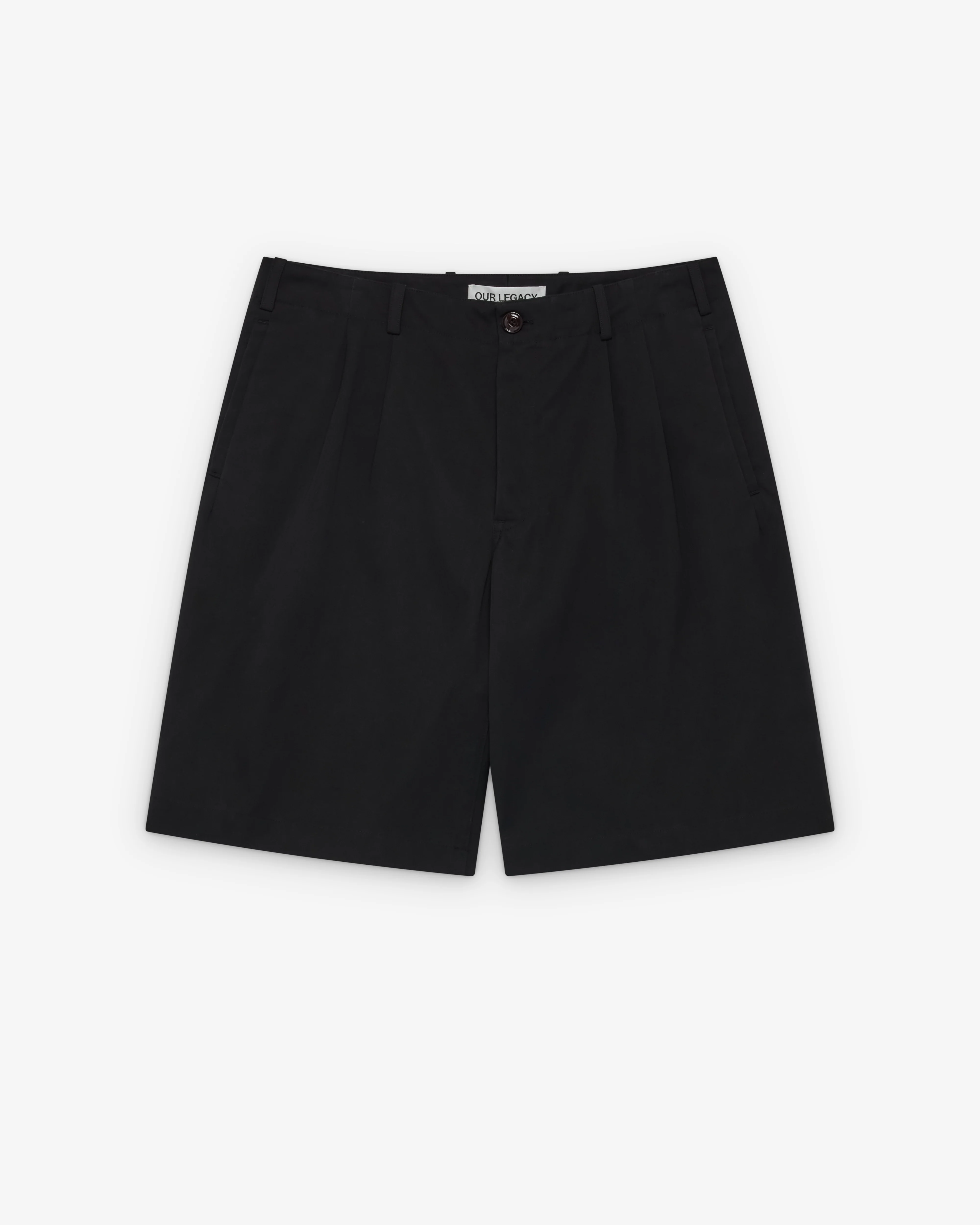 Our Legacy - Men's Ponte Shorts - (Studio Black Micro Canvas)