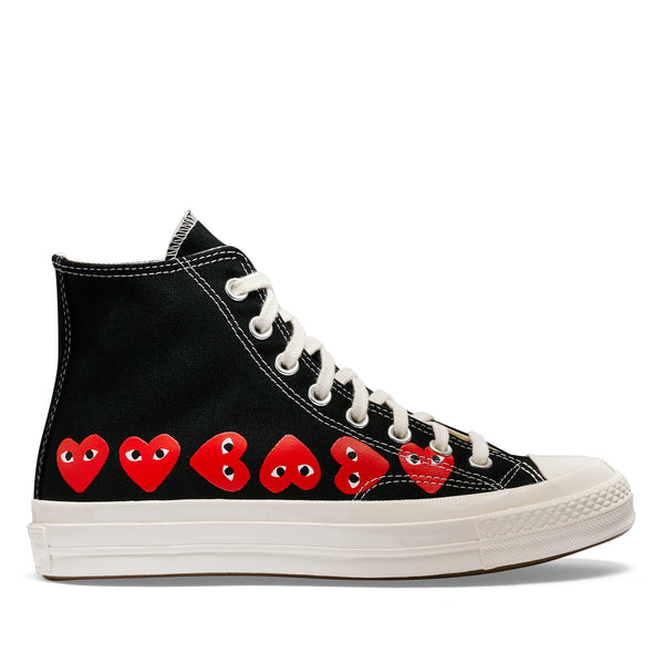 Play Converse - Multi Red Heart Chuck Taylor All Star 
70 High Sneakers - (Black)