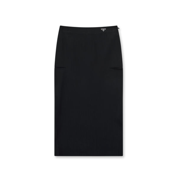 Prada - Women
s Stretch Denim Pencil Skirt - (Black)