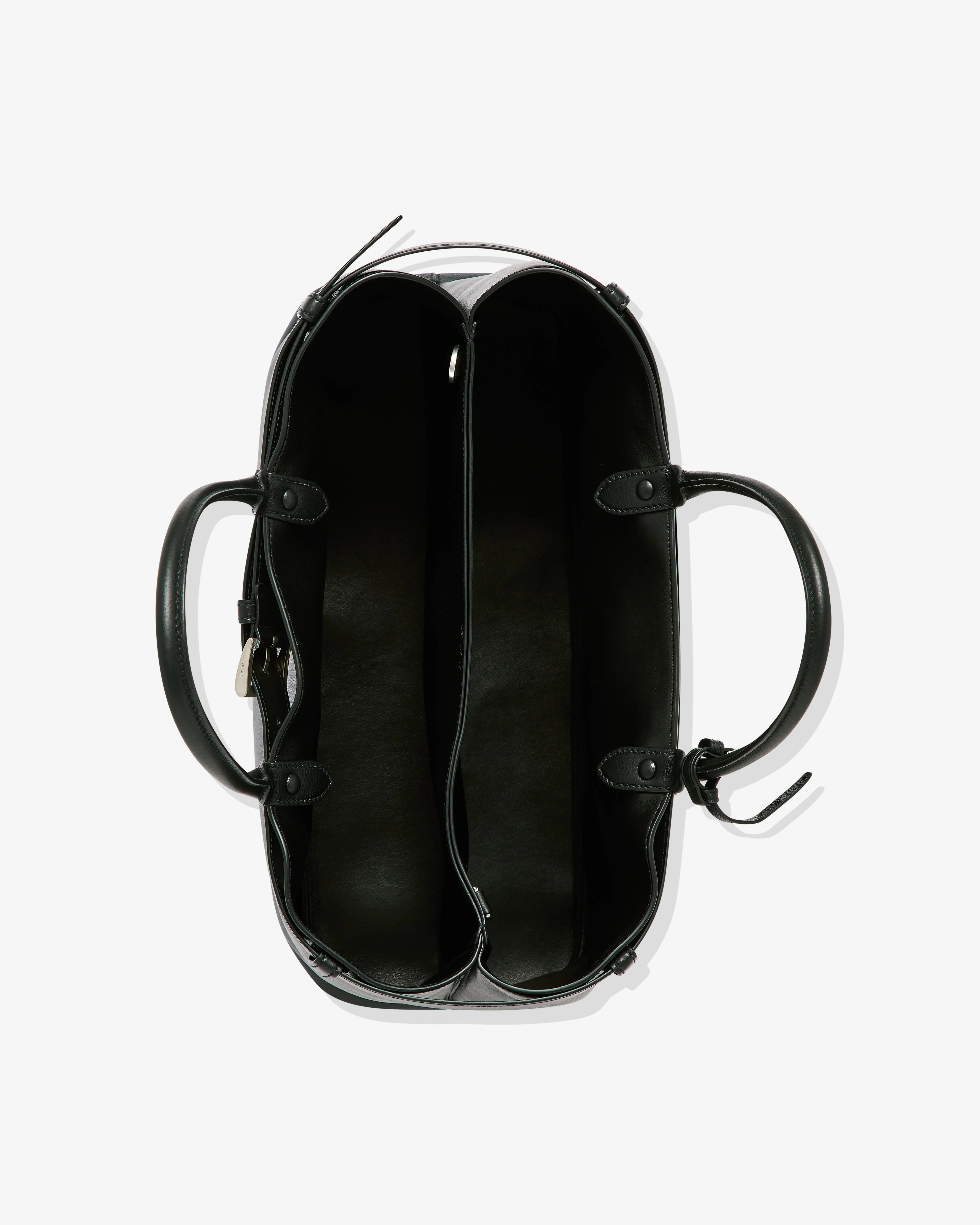 Prada - Men's Buckle Leather Bag with Belt - (Black)