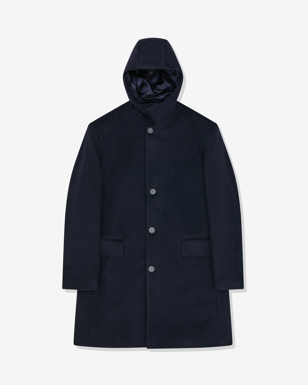 Prada - Men
s Single-Breasted Wool Blend Coat - (Navy)