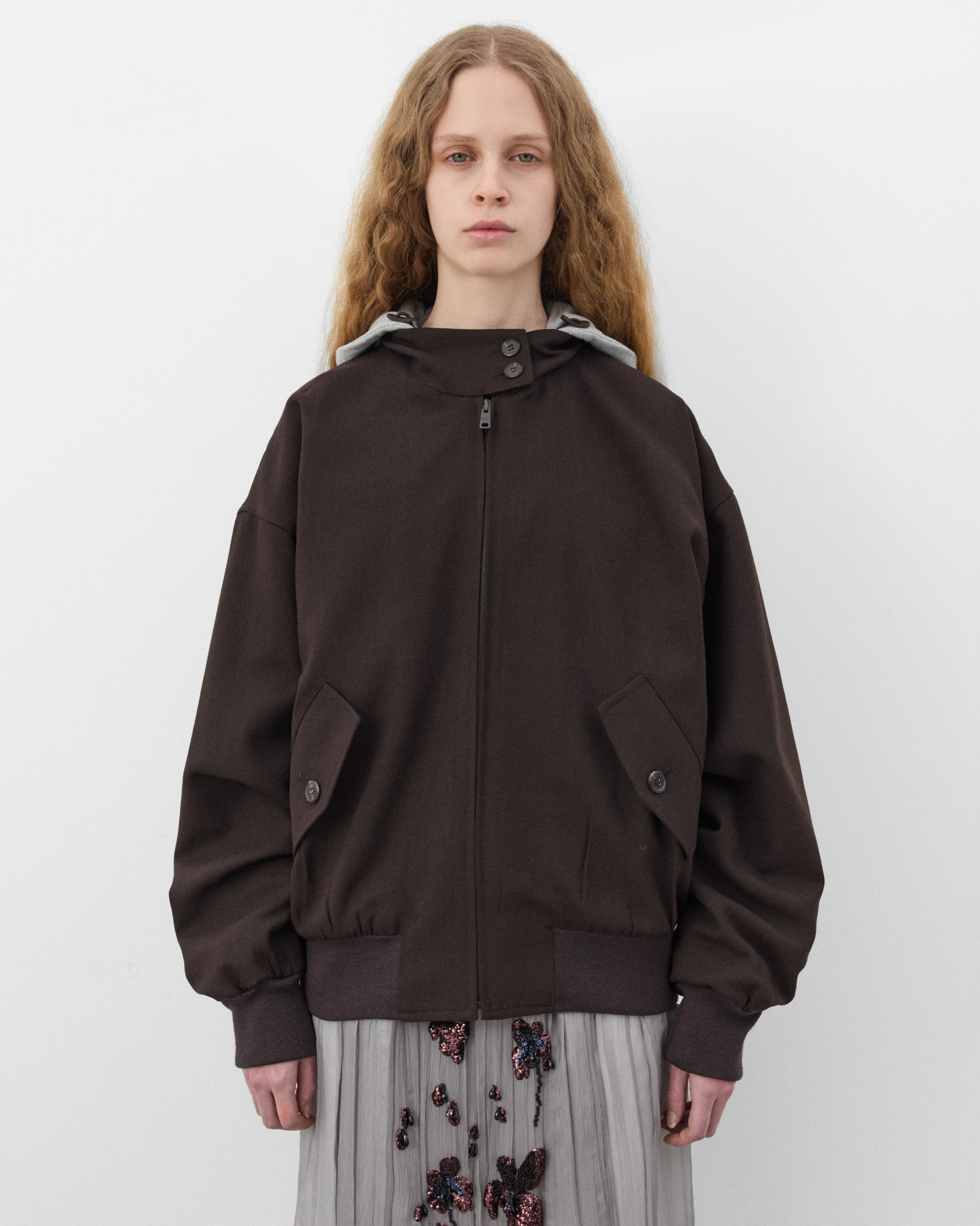 Prada - Women's Contrast Hood Jacket - (Ebony)
