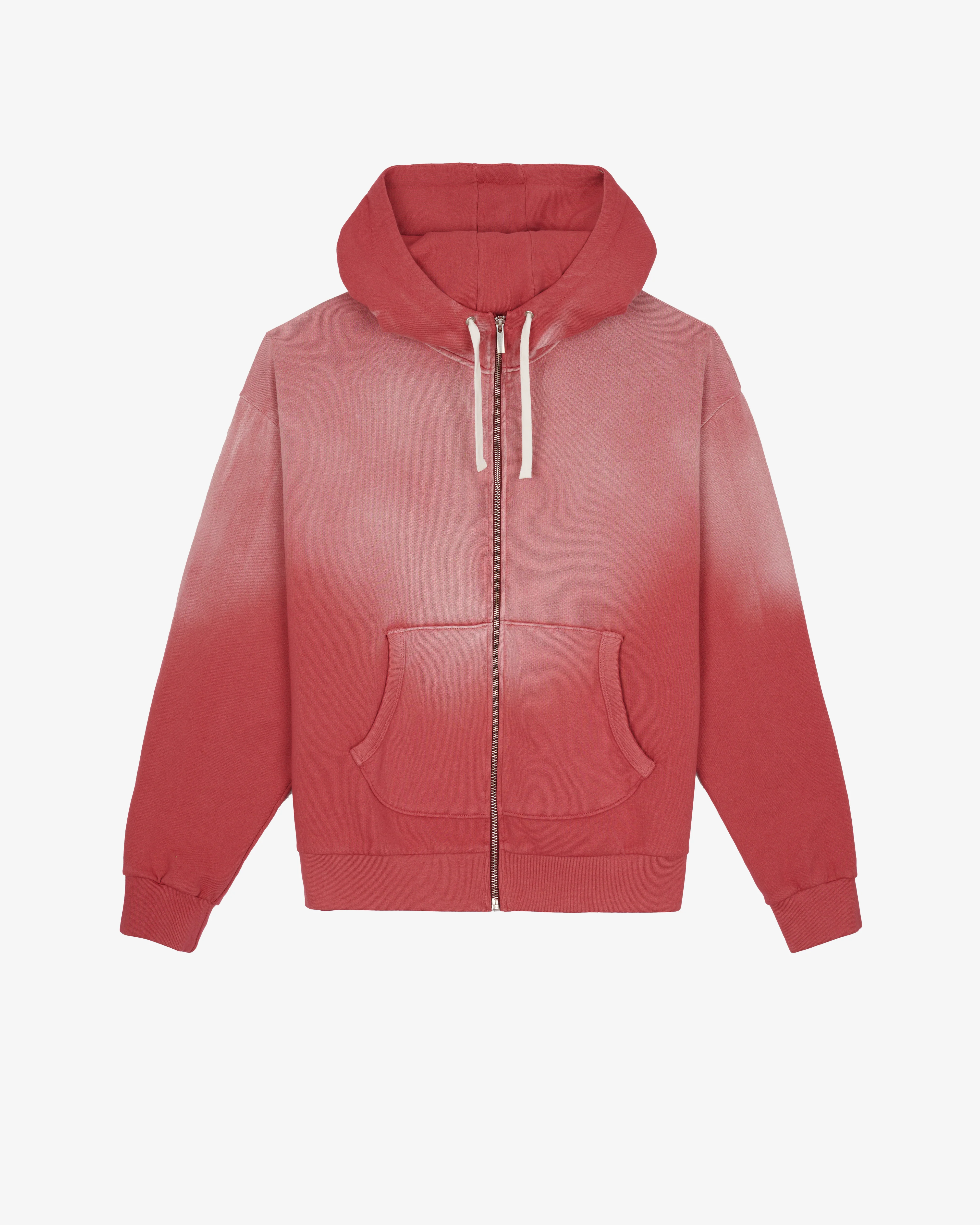 Brain Dead - Men's Padded Elbow Zip-Up Hoodie - (Brick)
