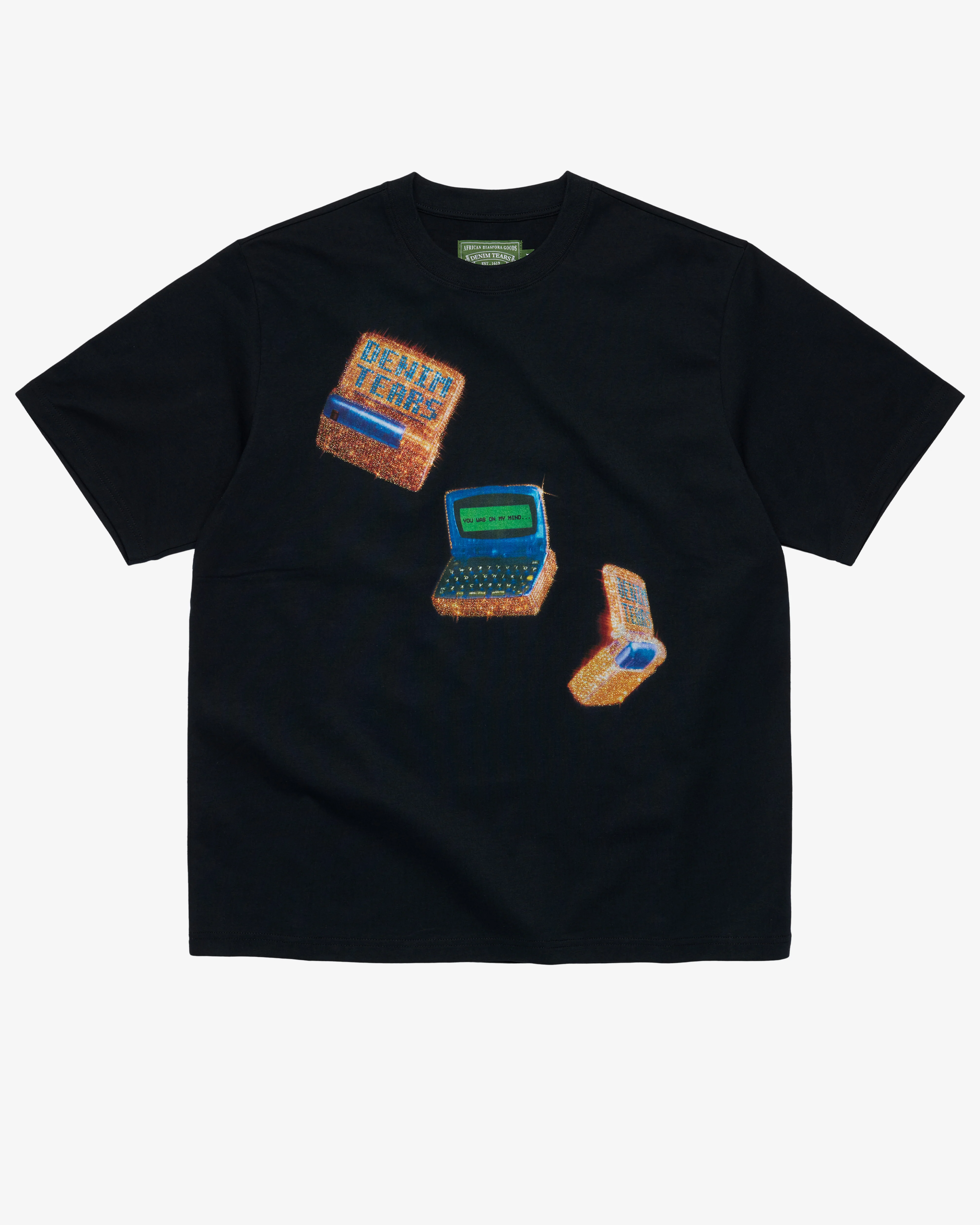 Denim Tears - Men's Pager SS Tee - (Black)