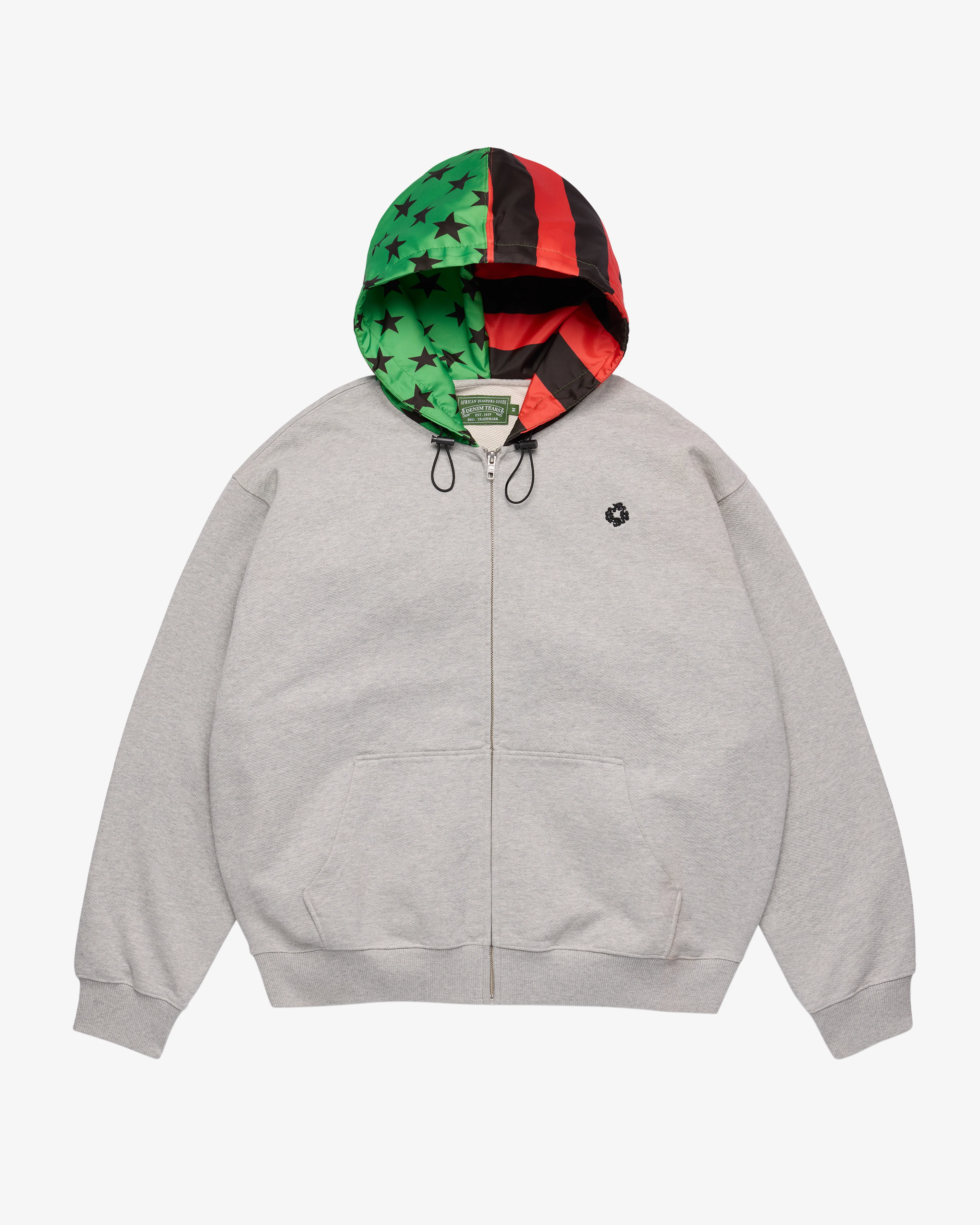 Denim Tears - Men's Pan African Flag Zip Hoodie - (Grey)