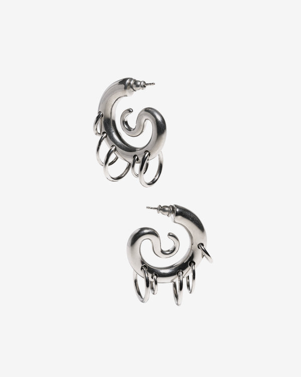 Panconesi - Pierced Serpent Hoops - (Silver)