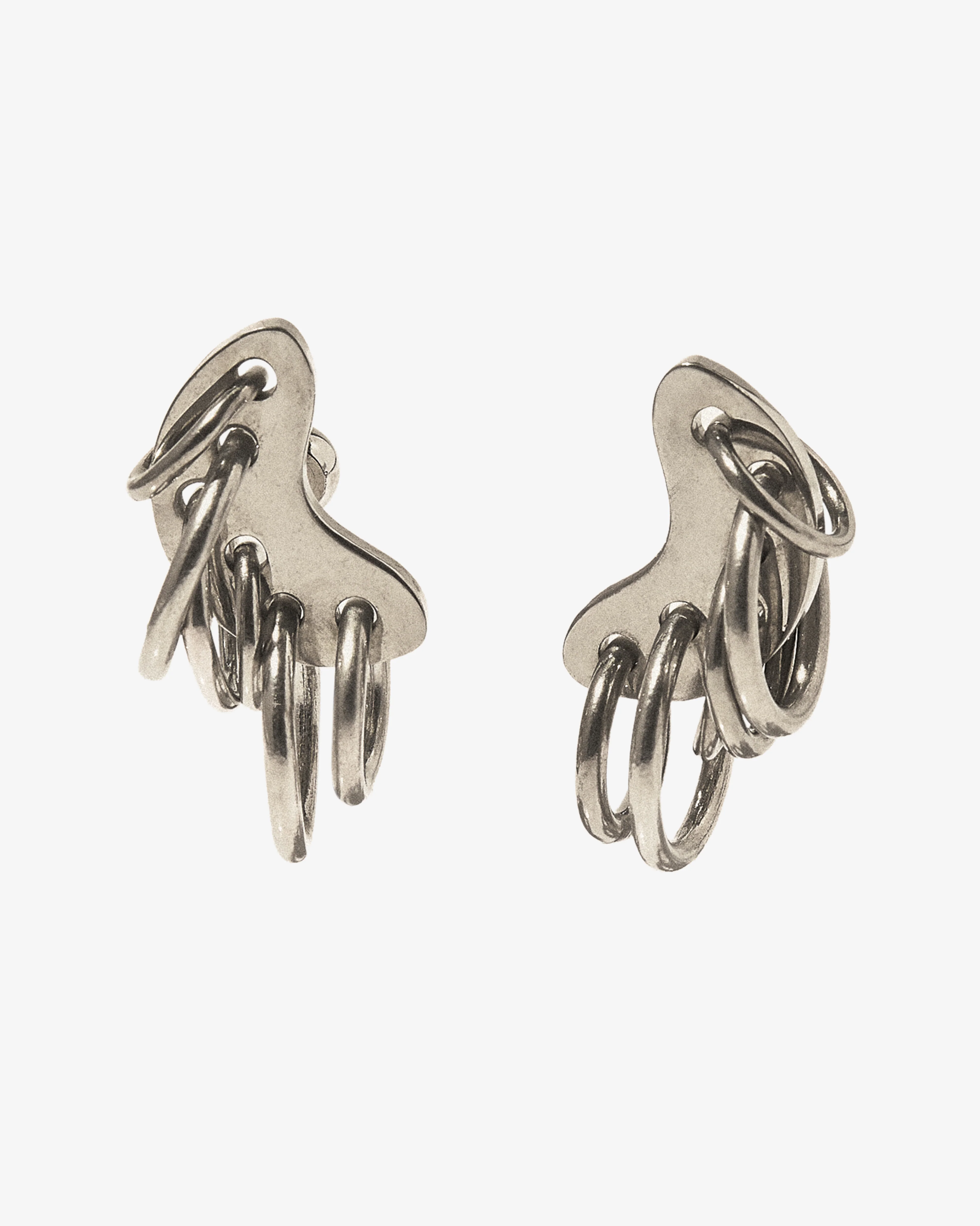 Panconesi - Pierced Armor Earrings - (Silver)