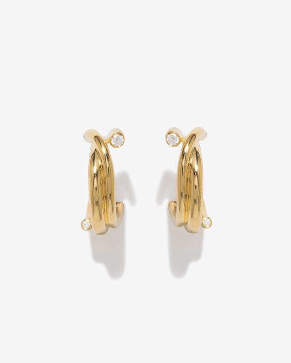 Completedworks - Women
s Zirconia and Recycled Gold Vermeil Earrings - (Yellow Gold)