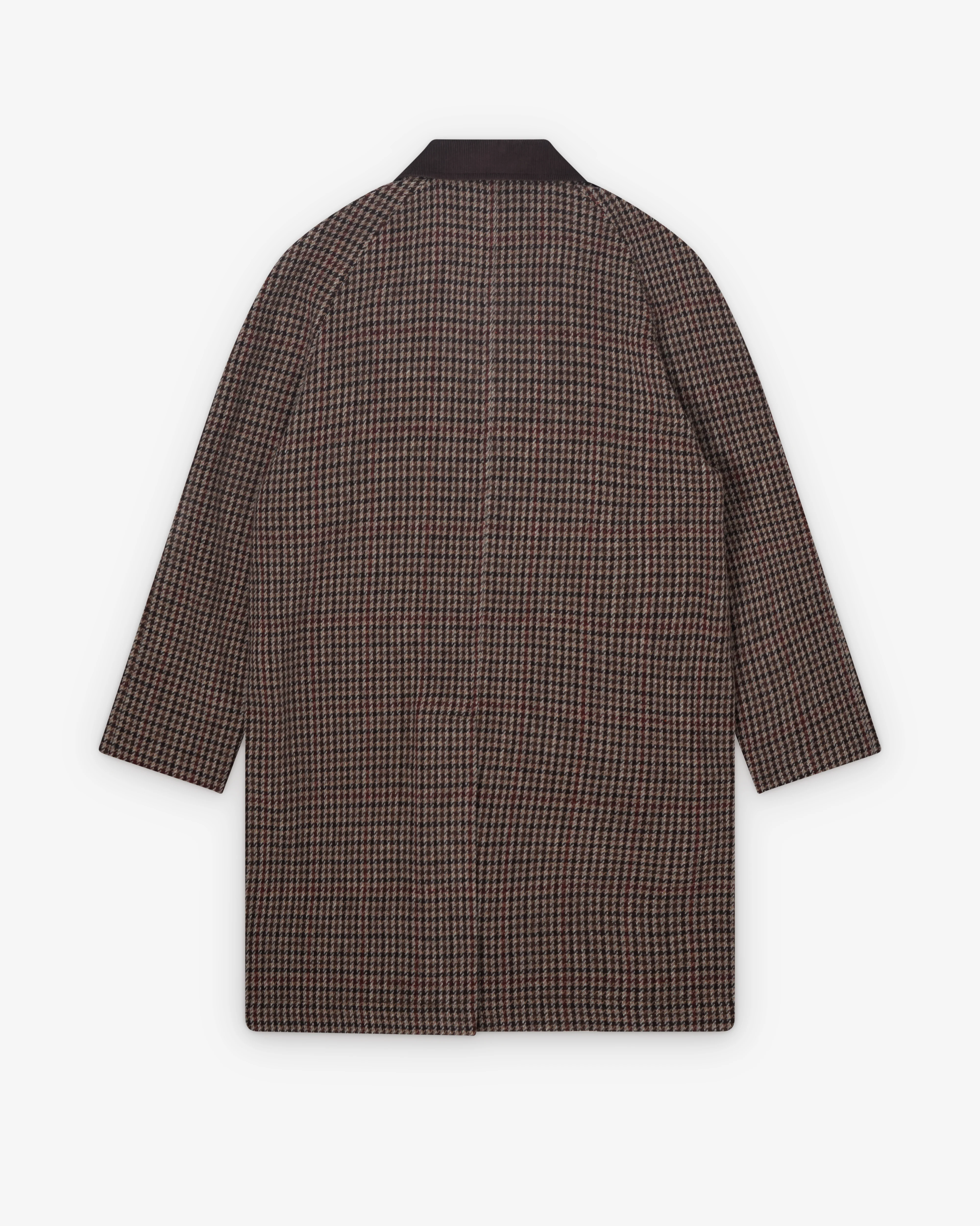 Rassvet - Men's Houndstooth Wool Coat - (Brown)