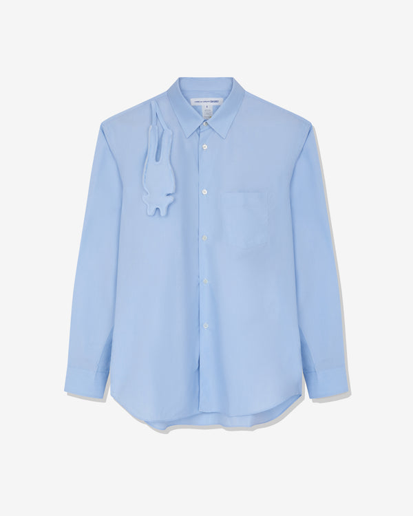 CDG Shirt - Cotton Poplin Plain Creature Shirt - (Blue)