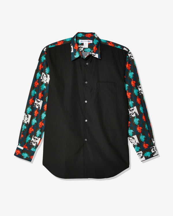 CDG Shirt - Andy Warhol Cotton Poplin Shirt - (Black)