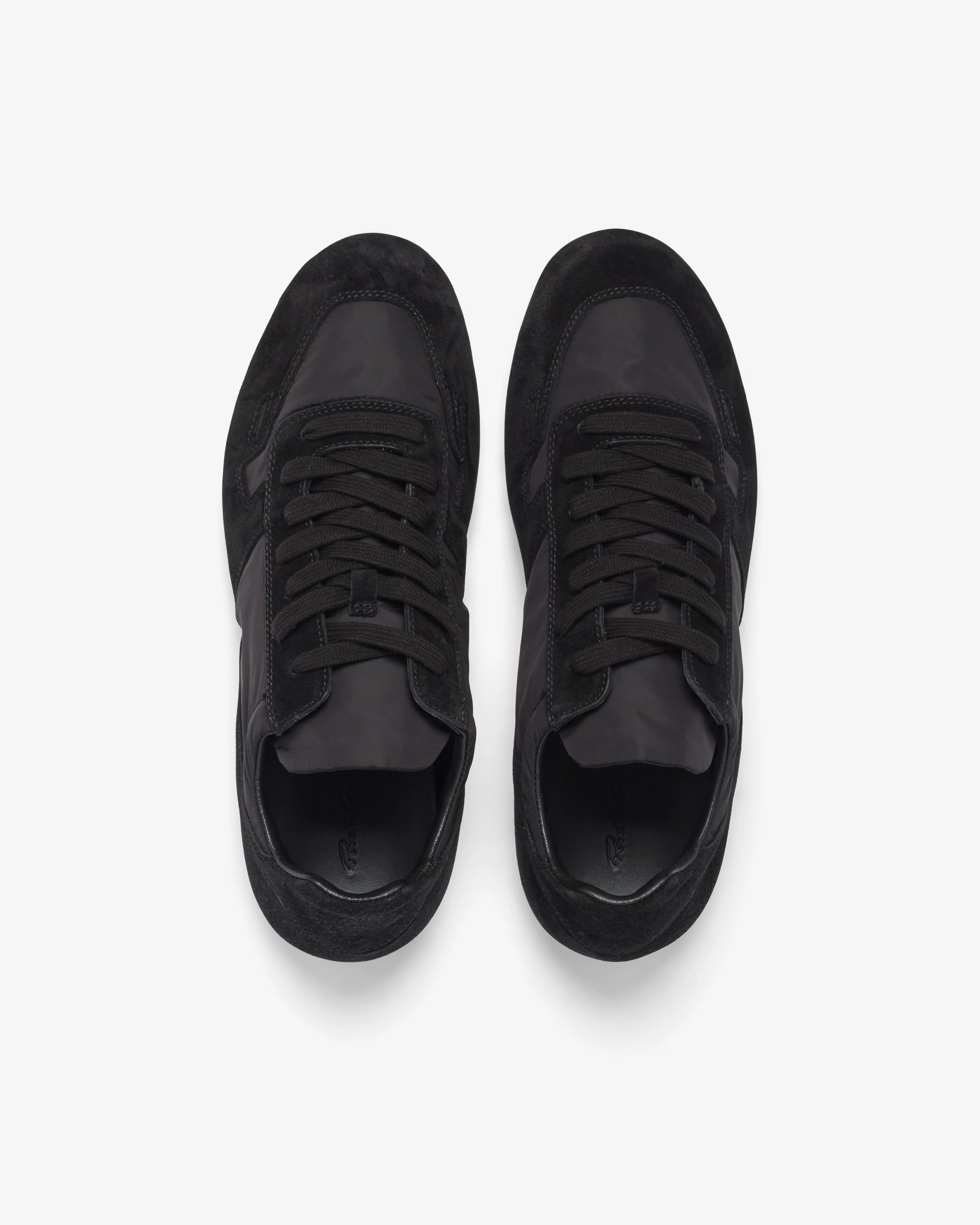 Rick Owens - Men's Suede Minimal Sneaker - (Black)