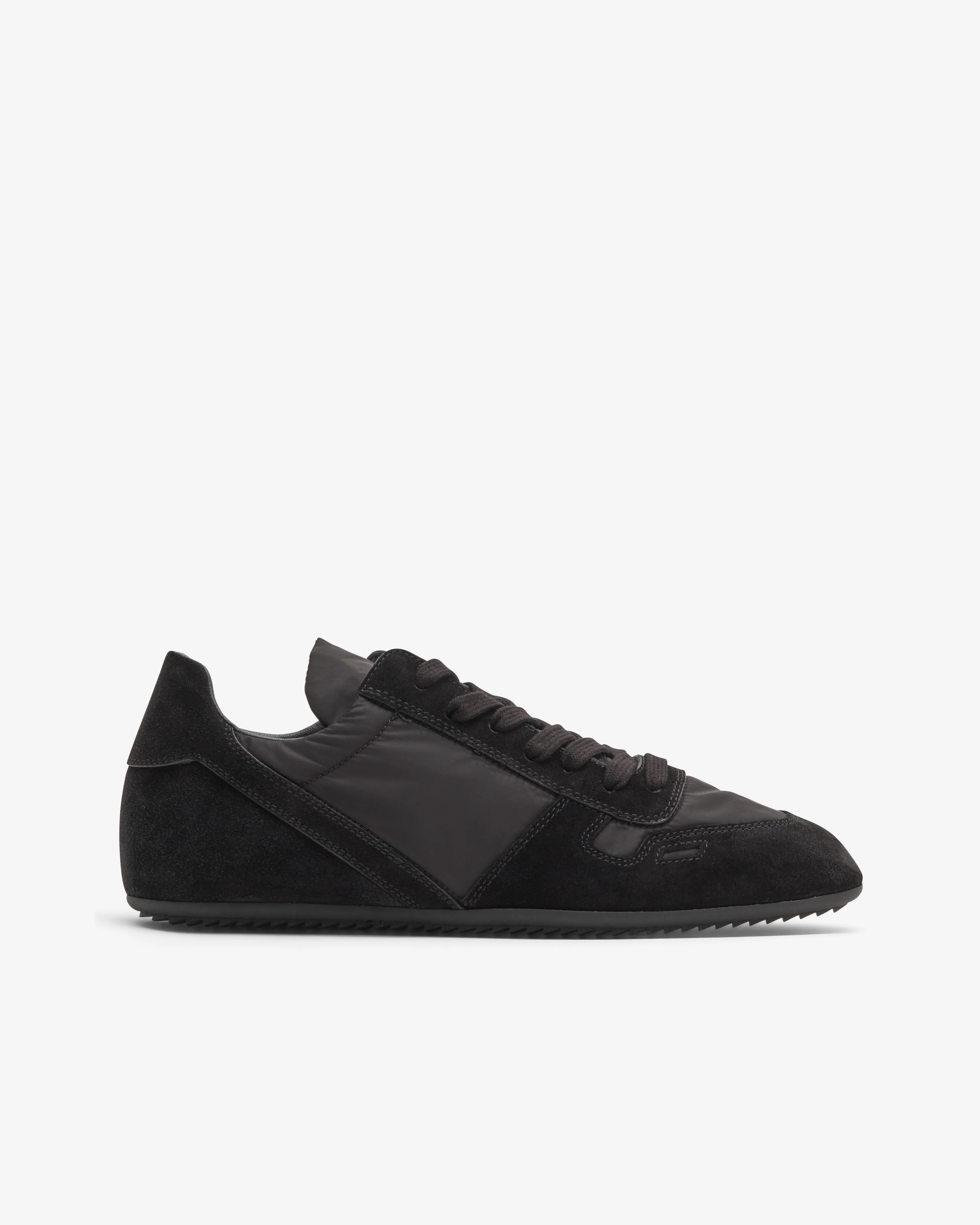 Rick Owens - Men's Suede Minimal Sneaker - (Black)