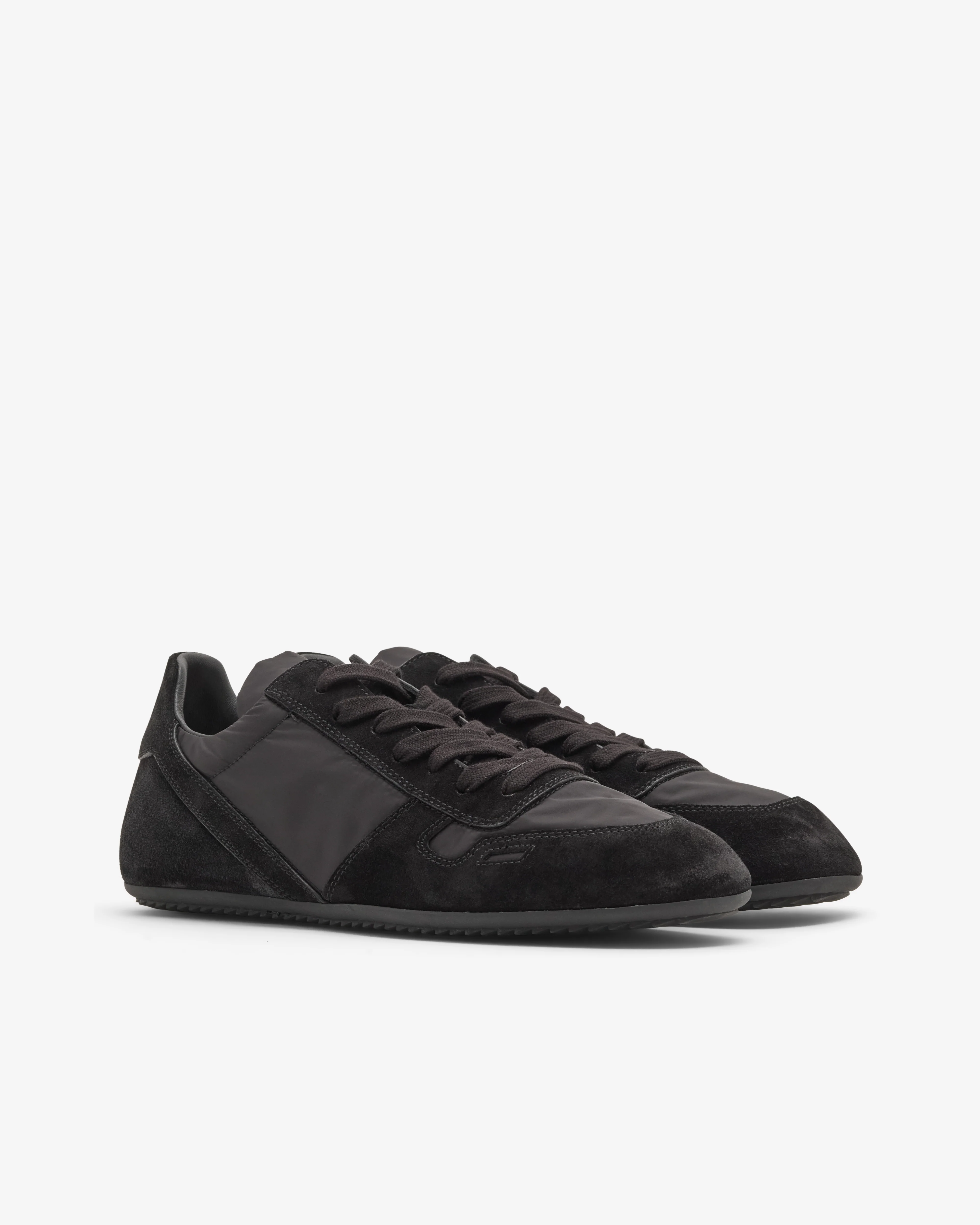 Rick Owens - Men's Suede Minimal Sneaker - (Black)
