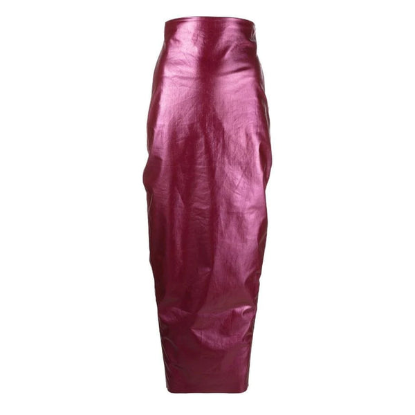 Rick Owens - Women’s Al Pillar Denim Skirt - (Fuchsia)