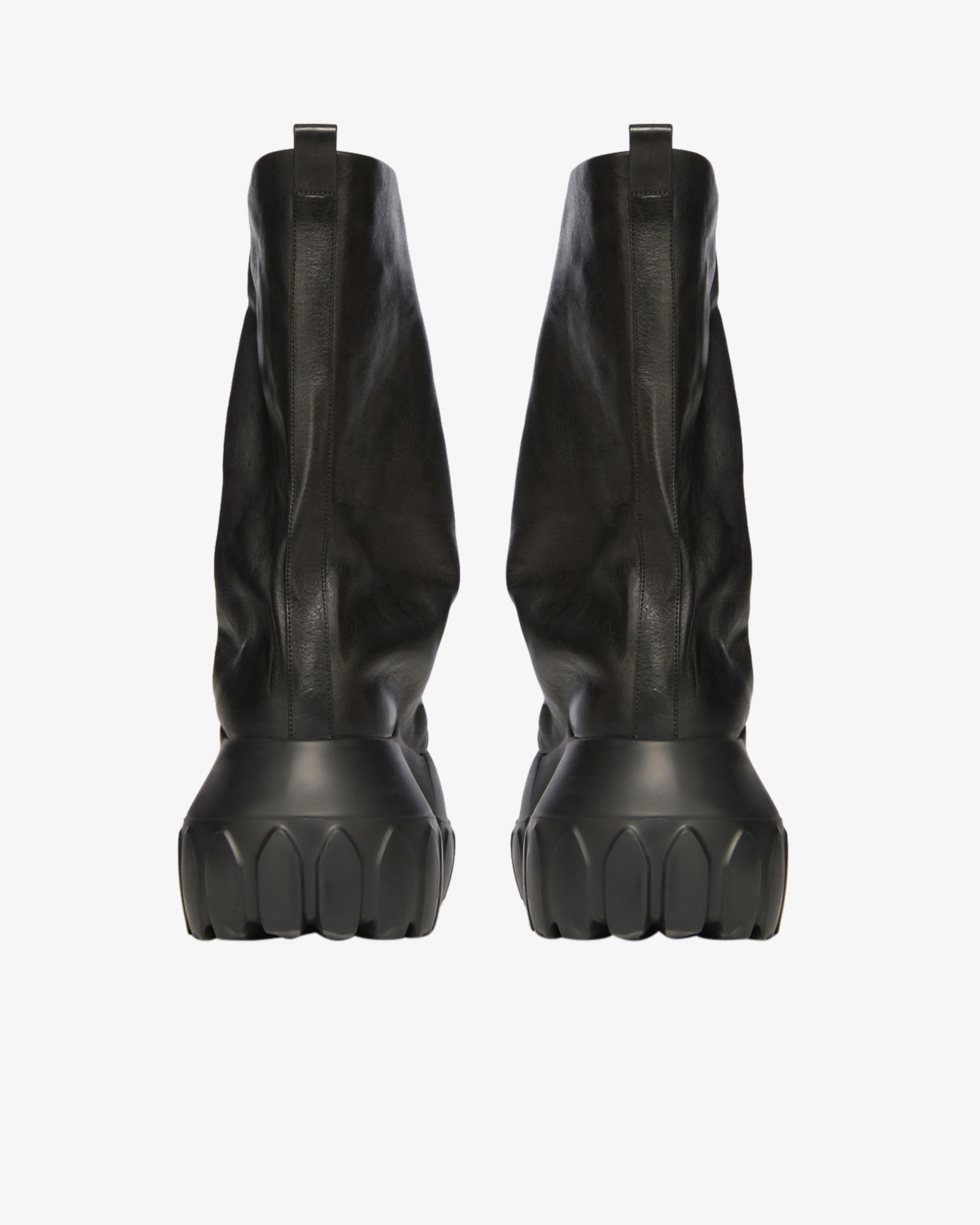Rick Owens - Men's Flared Leather Tractor Boots - (Black)