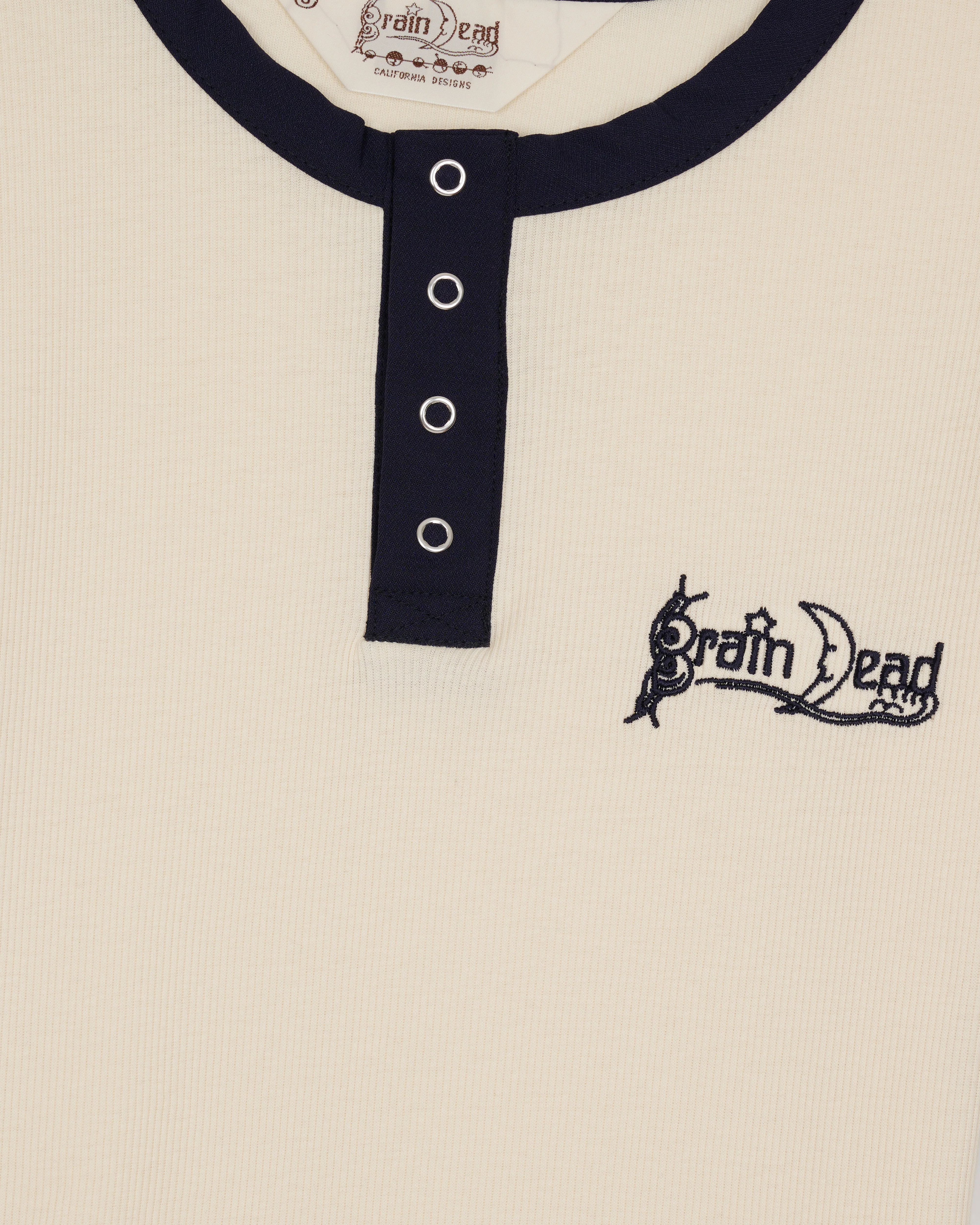Brain Dead - Women's Ribbed Henley - (Natural)
