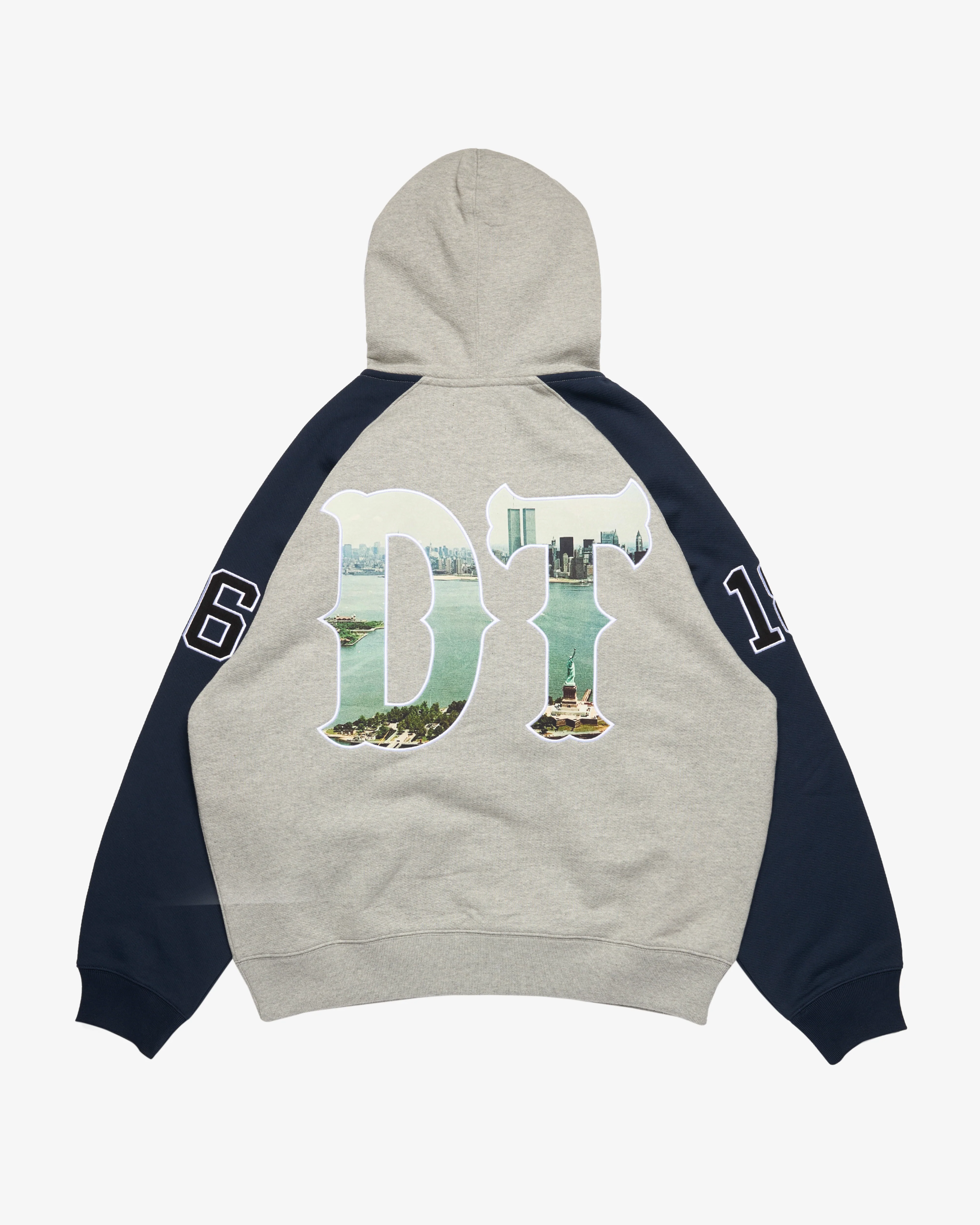 Denim Tears - Men's Rugby Zip Hoodie - (Grey/Blue)