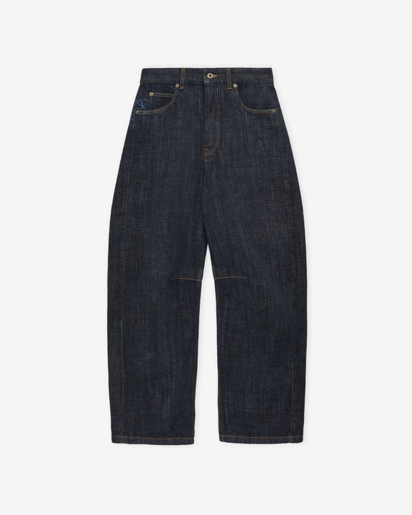 Loewe - Women
s Anagram Barrel Jeans In Denim - (Indigo Blue)