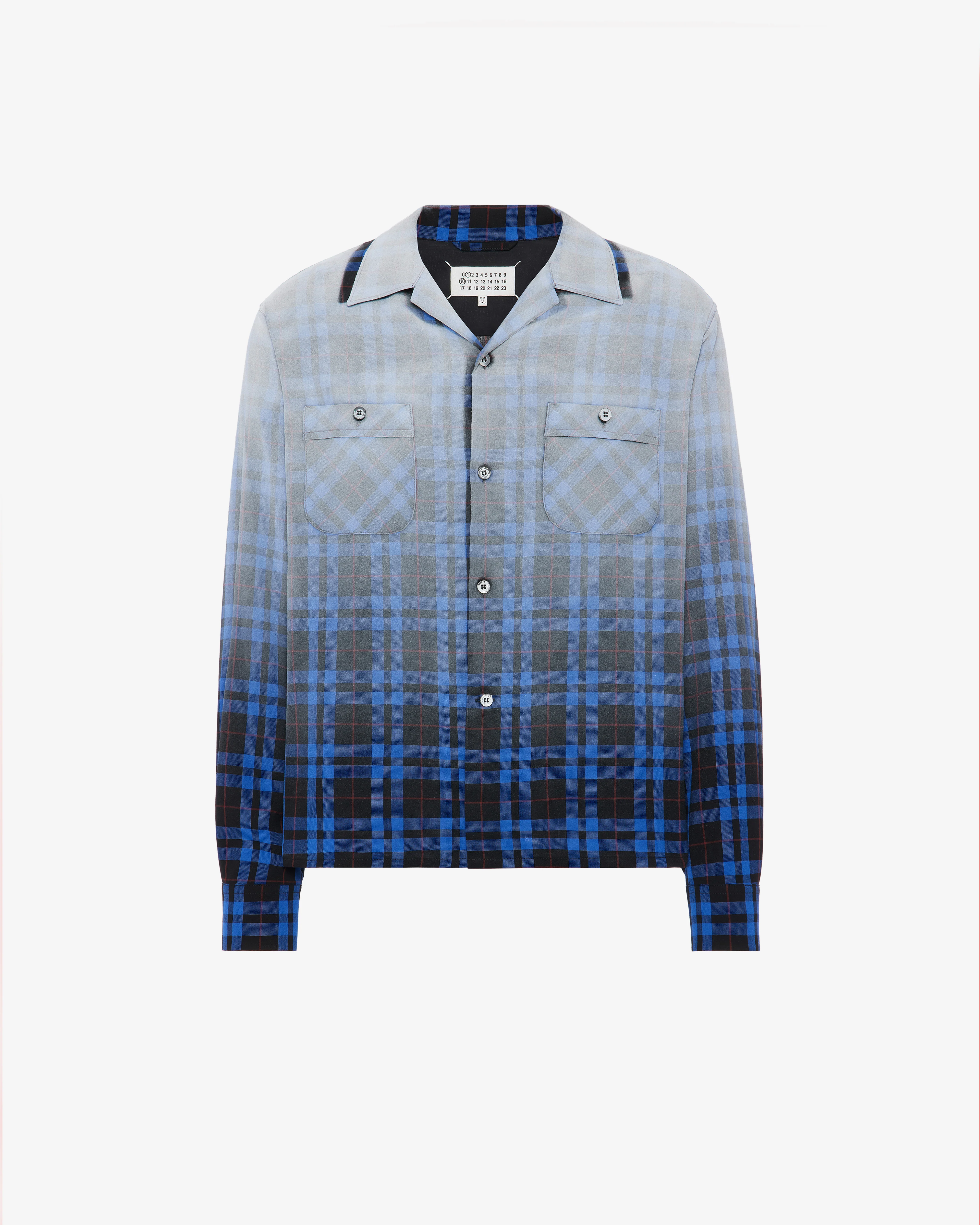 Maison Margiela - Men's Long Sleeved Shirt - (Blue Tartan)