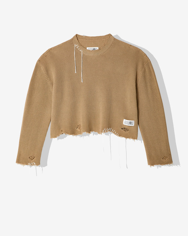 MM6 Maison Margiela - Women
s Crewneck Sweater - (Beige)