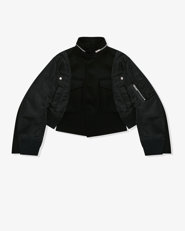 Sacai - Women
s Cropped Funnel Neck Jacket - (Black)