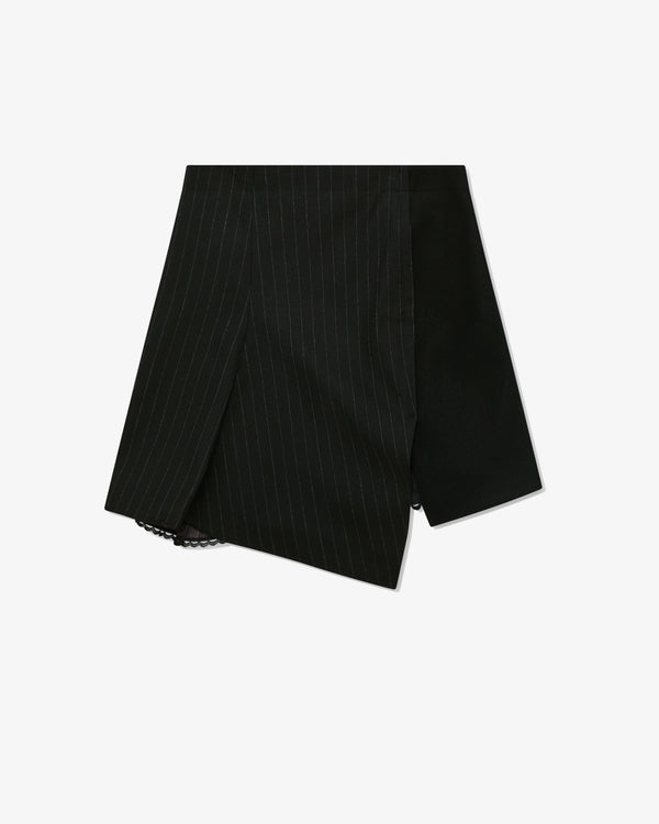 Sacai - Women
s Pinstripe Asymmetric Skirt - (Black)