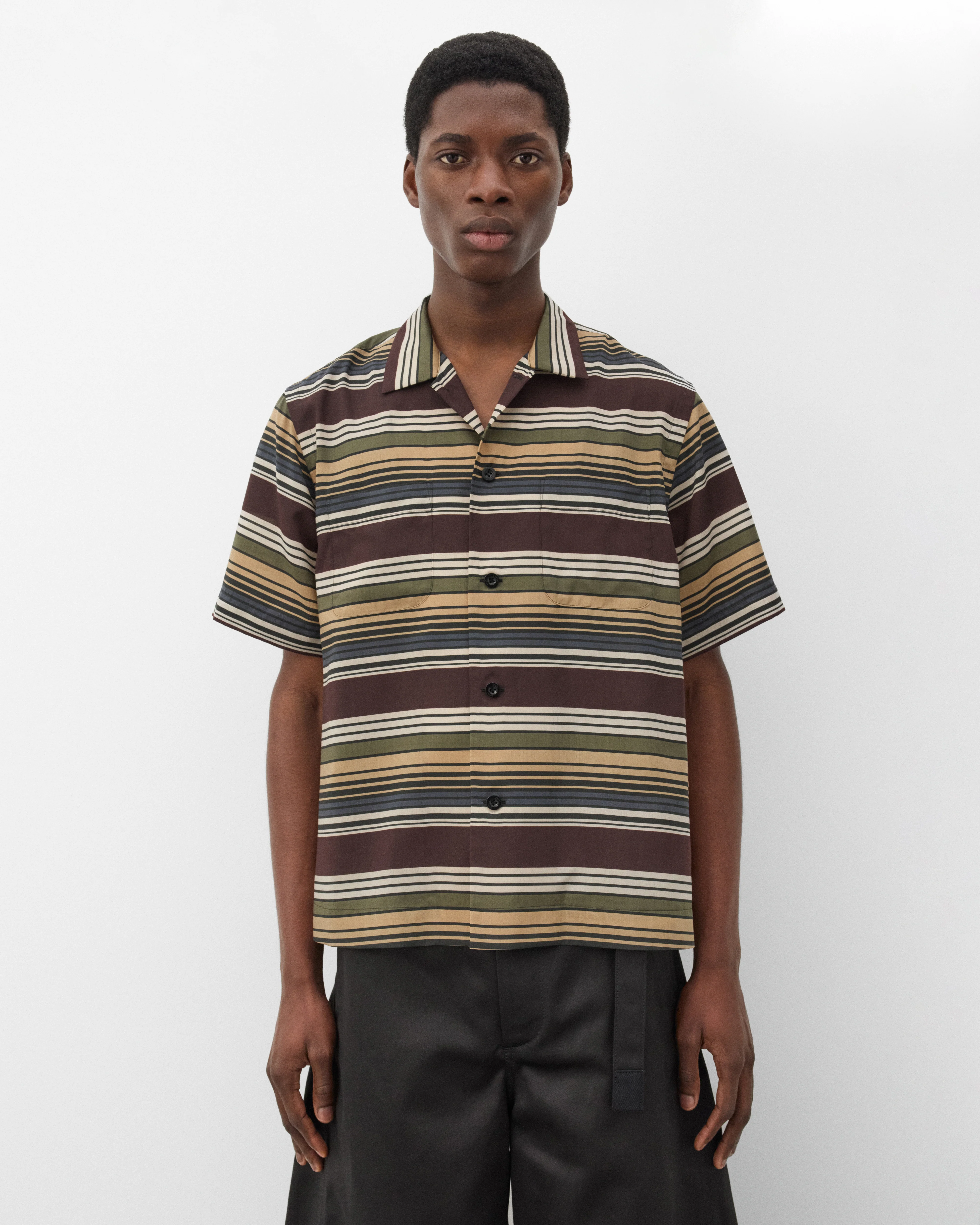 Sacai - Men's Horizontal Stripe Shirt - (Multi)