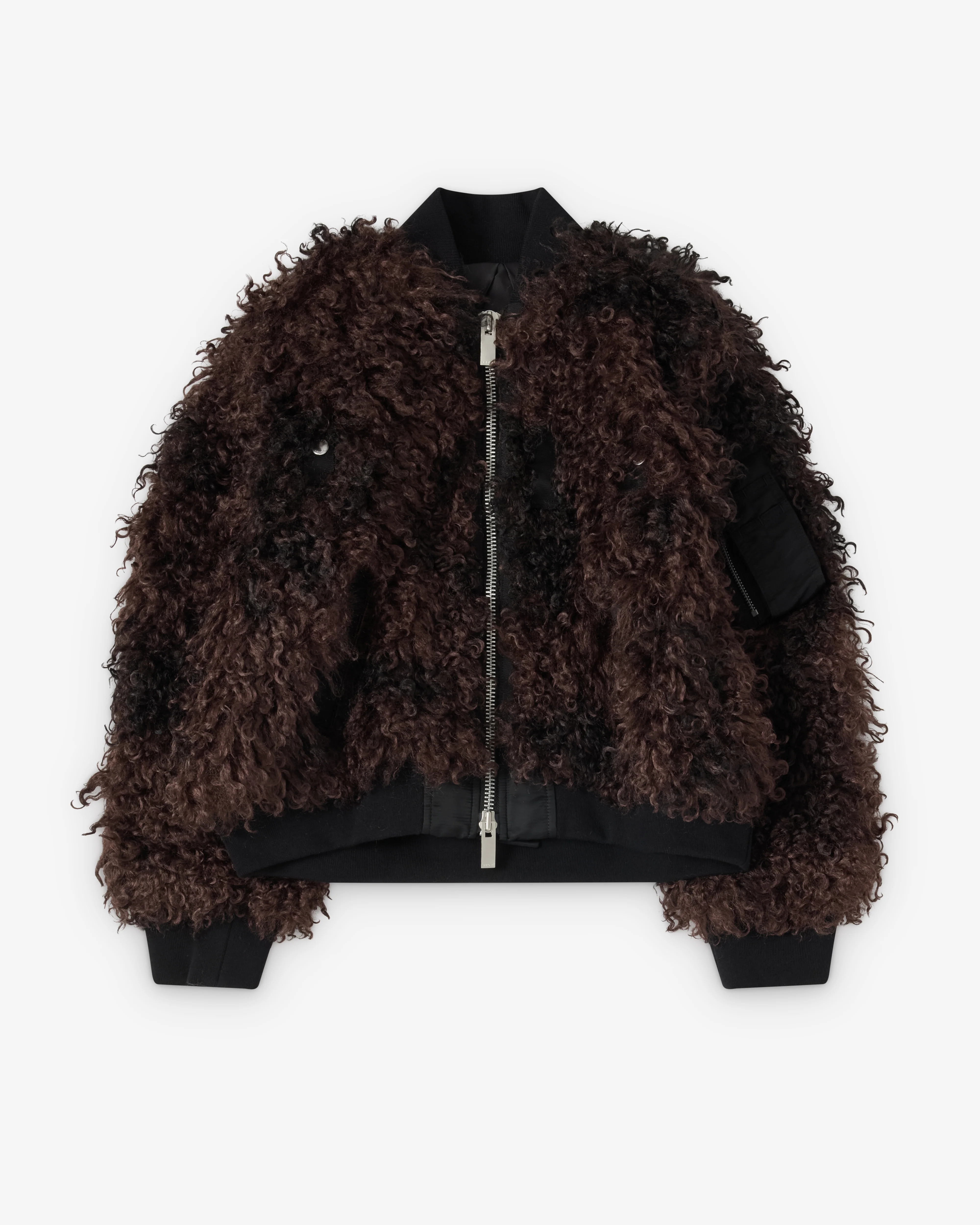 Sacai - Women's Curly Faux Fur Blouson - (Brown)