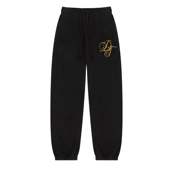 Denim Tears - Men
s Metallic Gold Script Sweatpant - (Black)