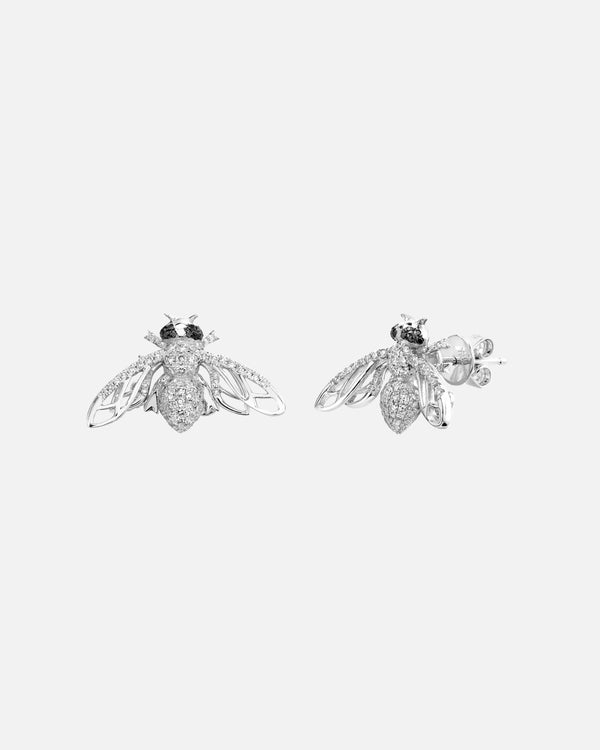 Shay - Women
s Bee Stud Earrings - (White Gold)