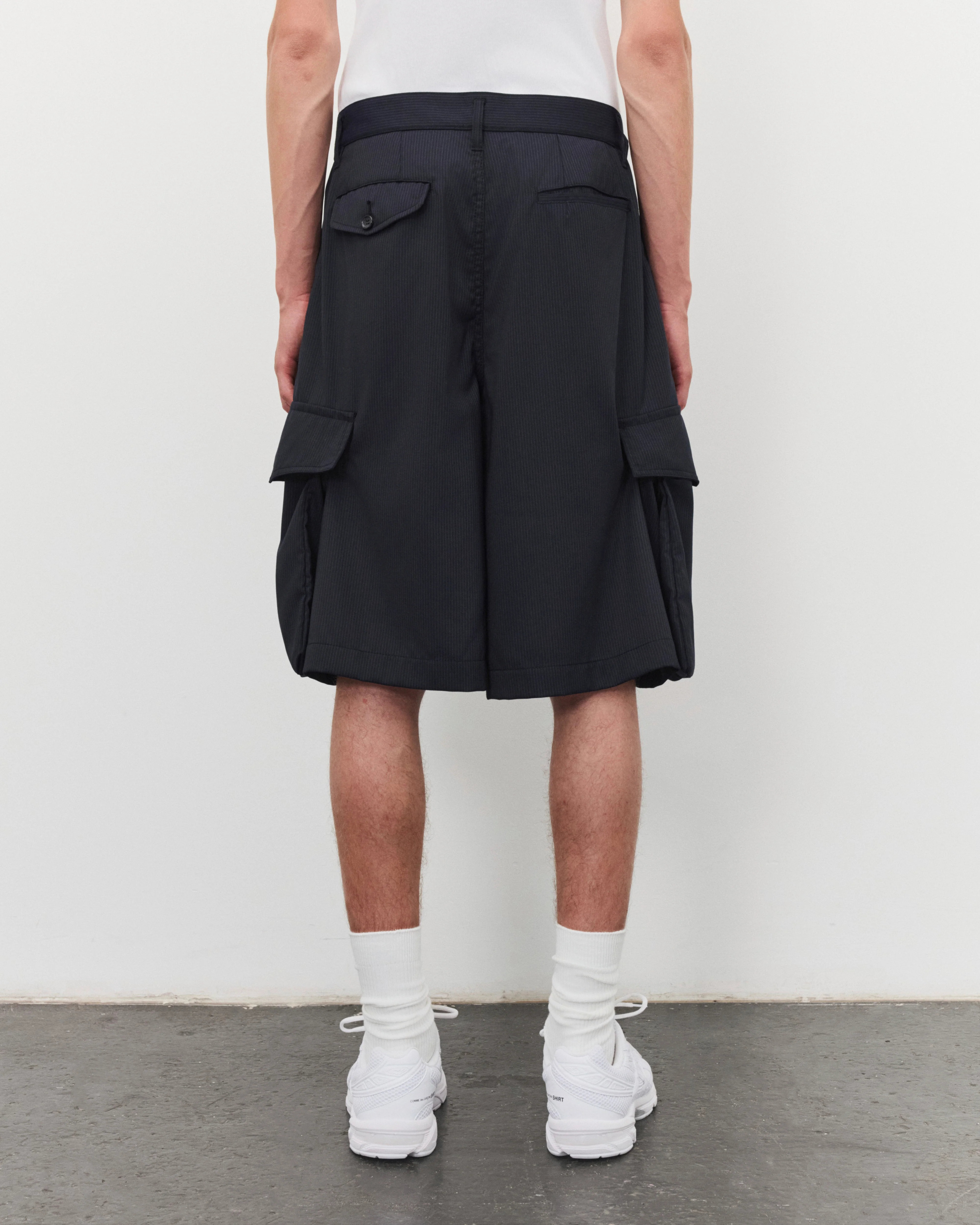 CDG Shirt - Men's Pinstripe Cargo Shorts - (Navy)