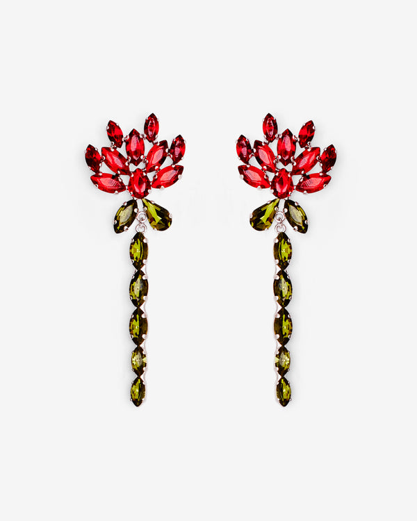 Simone Rocha - Women
s Crystal Carnation Drip Earring - (Red/Multi)