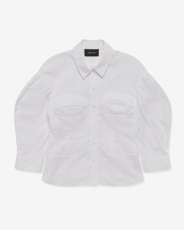 Simone Rocha - Women
s Corset Seaming Shirt - (White)