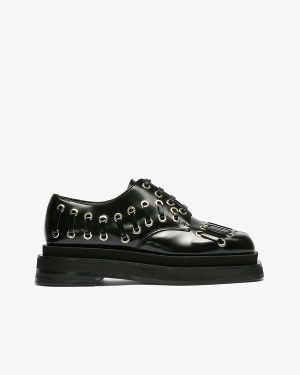 Simone Rocha - Men
s Heart Toe Platform Lace Up Brogue - (Black)