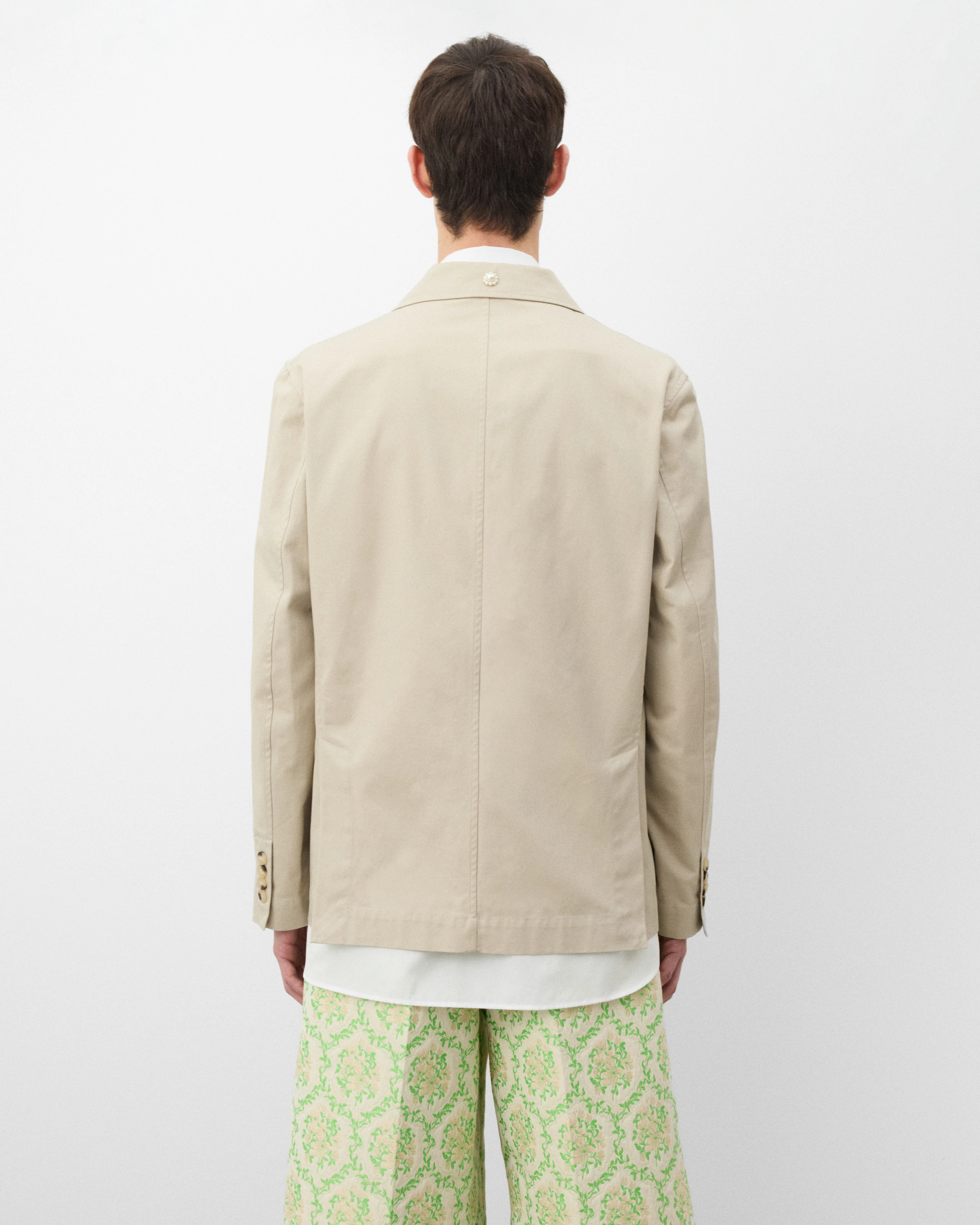 Simone Rocha - Men's Relaxed Blazer With Daisy - (Stone)