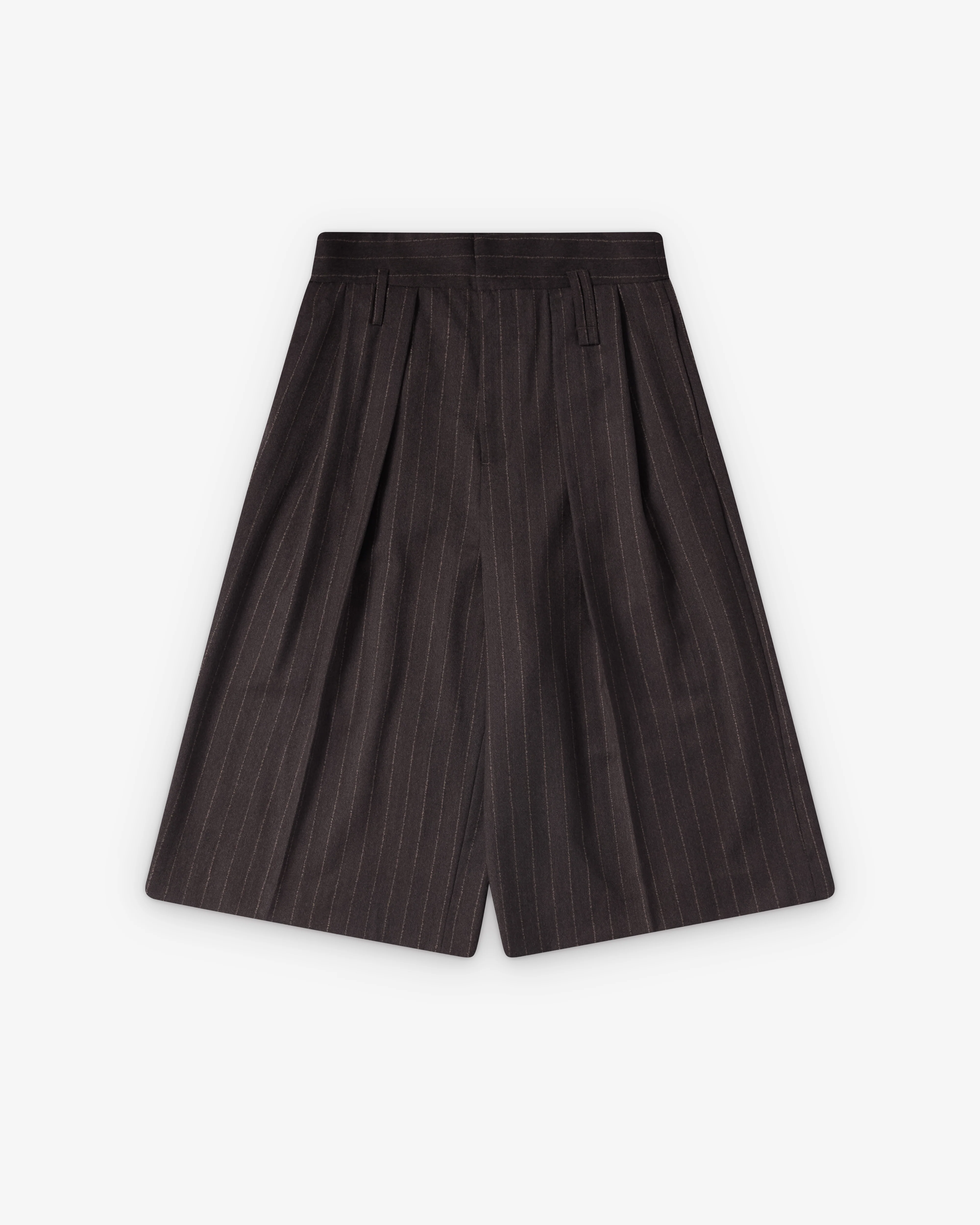 Simone Rocha - Men's Peeling Waist Wide Leg Shorts - (Chocolate)